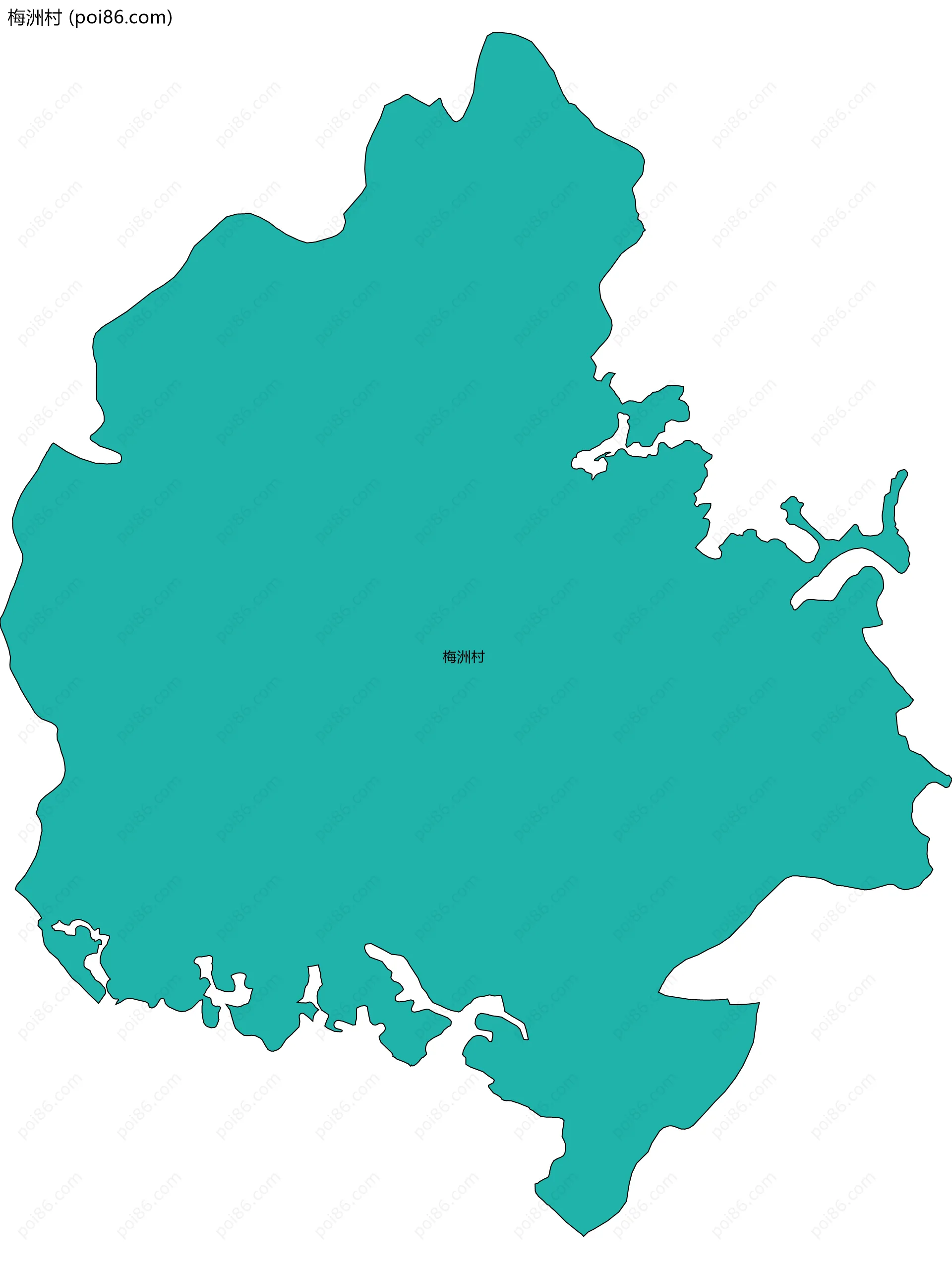 梅洲村边界地图