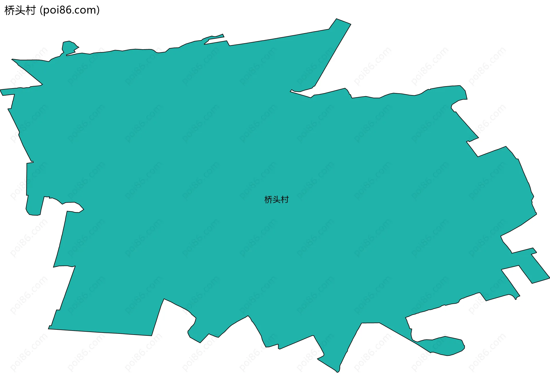 桥头村边界地图