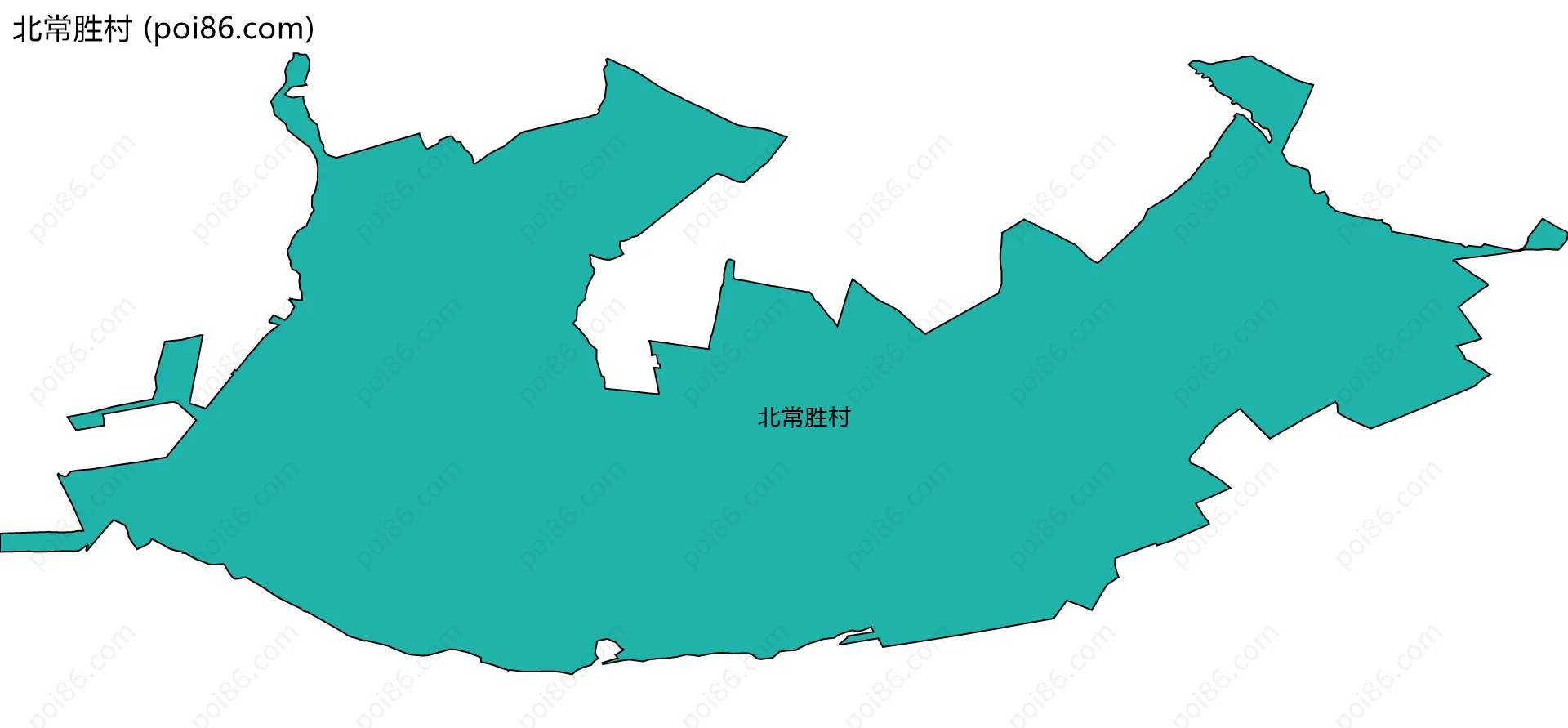 北常胜村边界地图