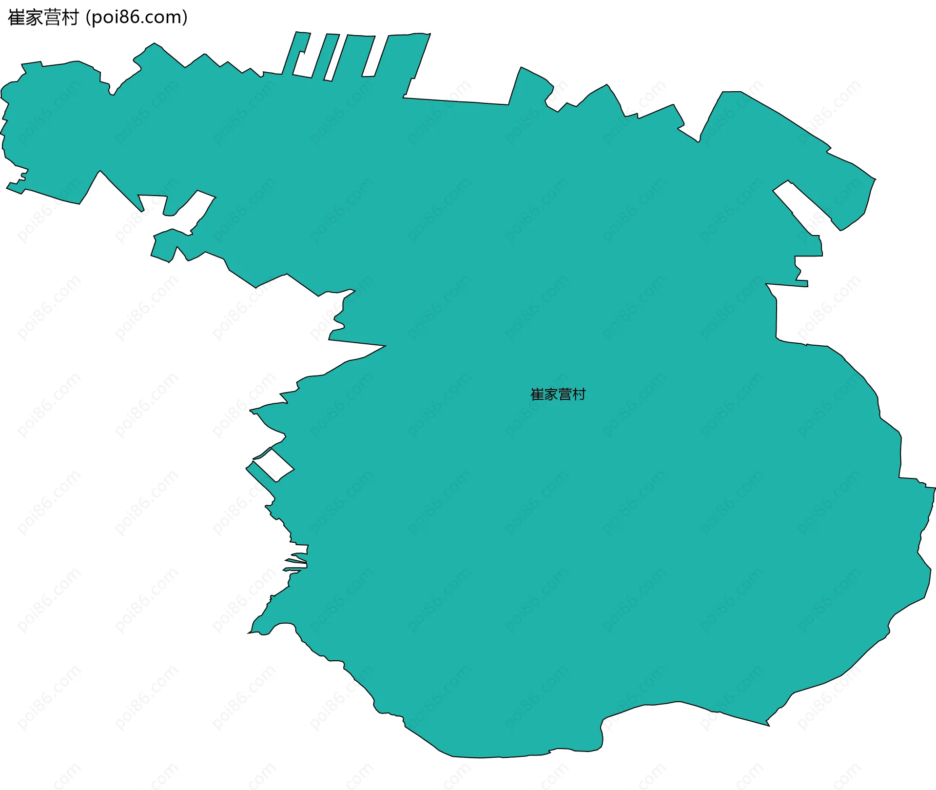 崔家营村边界地图