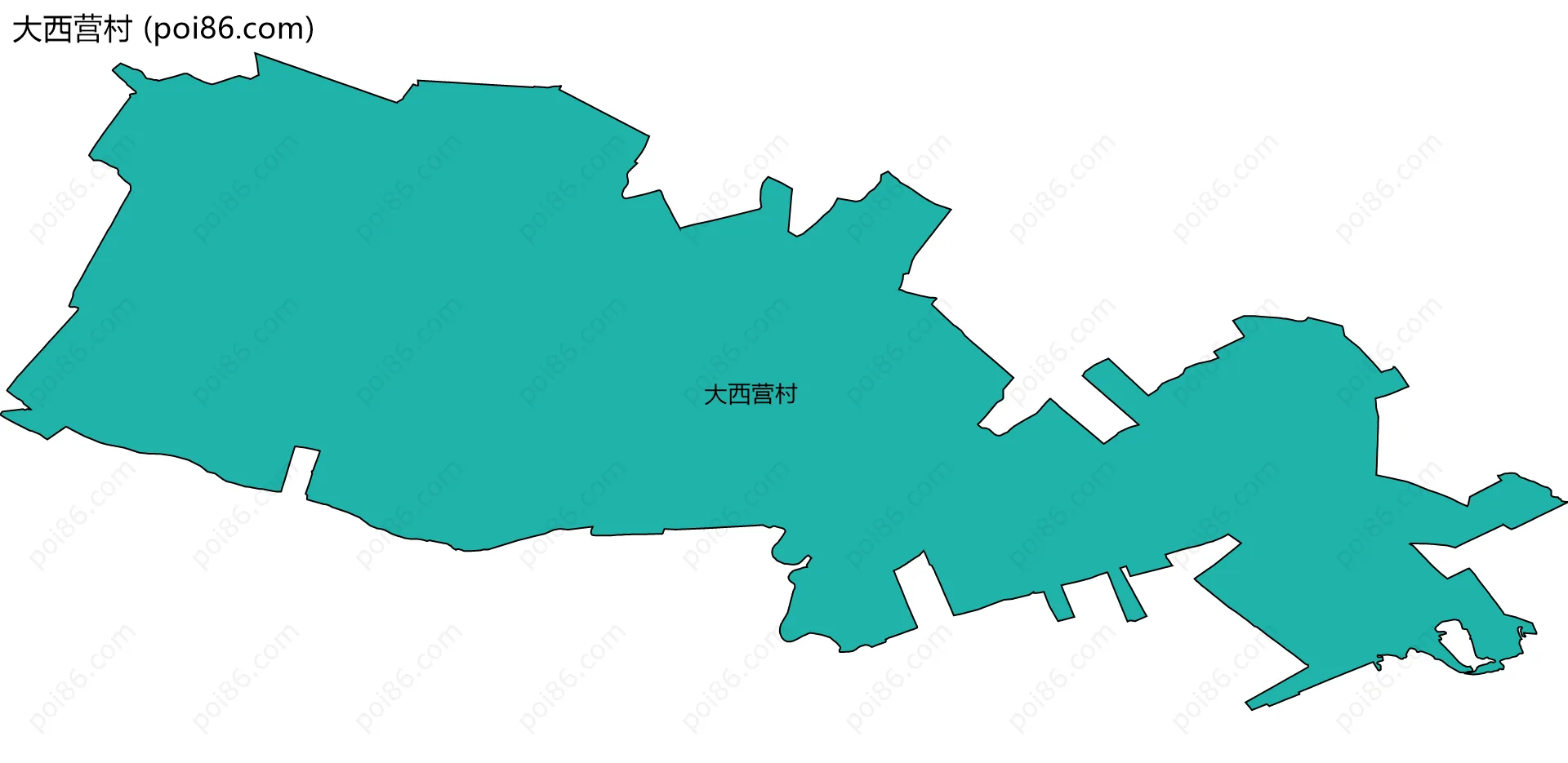 大西营村边界地图