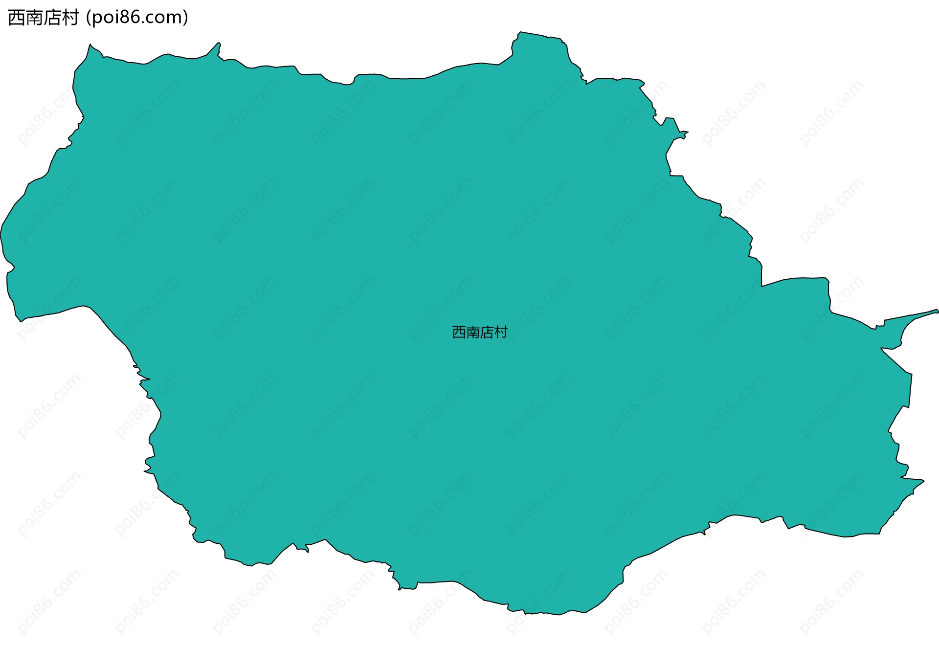 西南店村边界地图