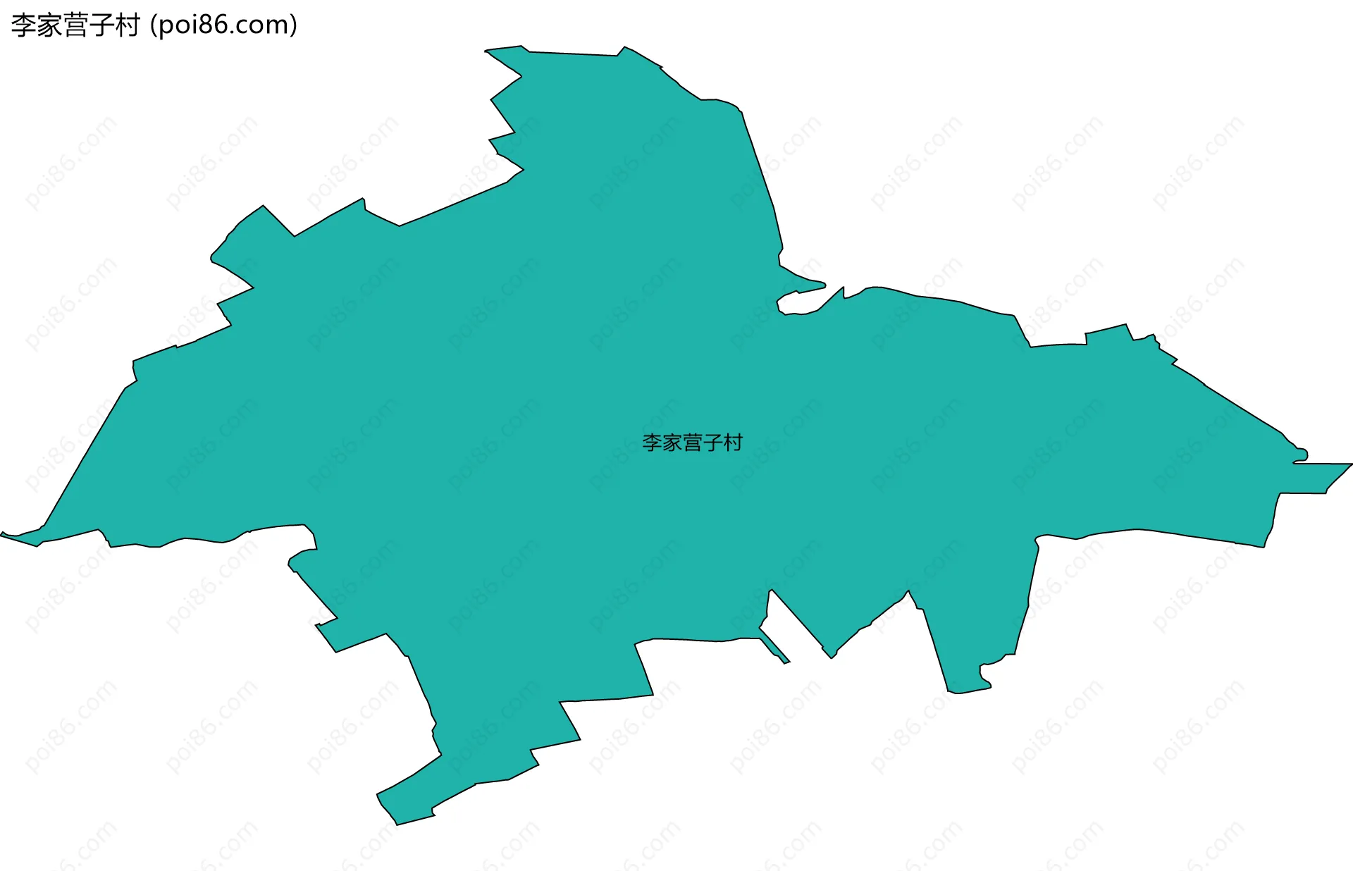 李家营子村边界地图