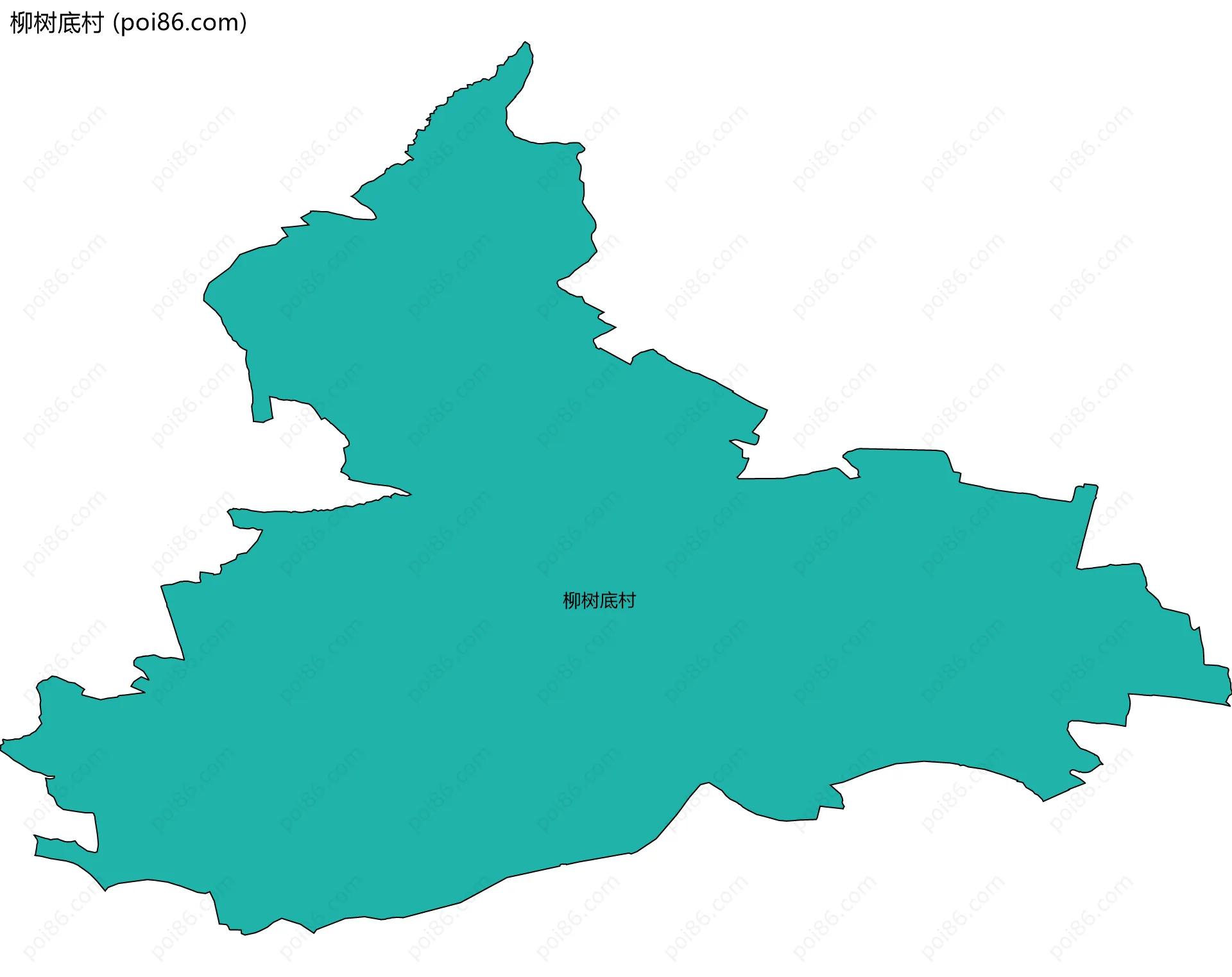 柳树底村边界地图