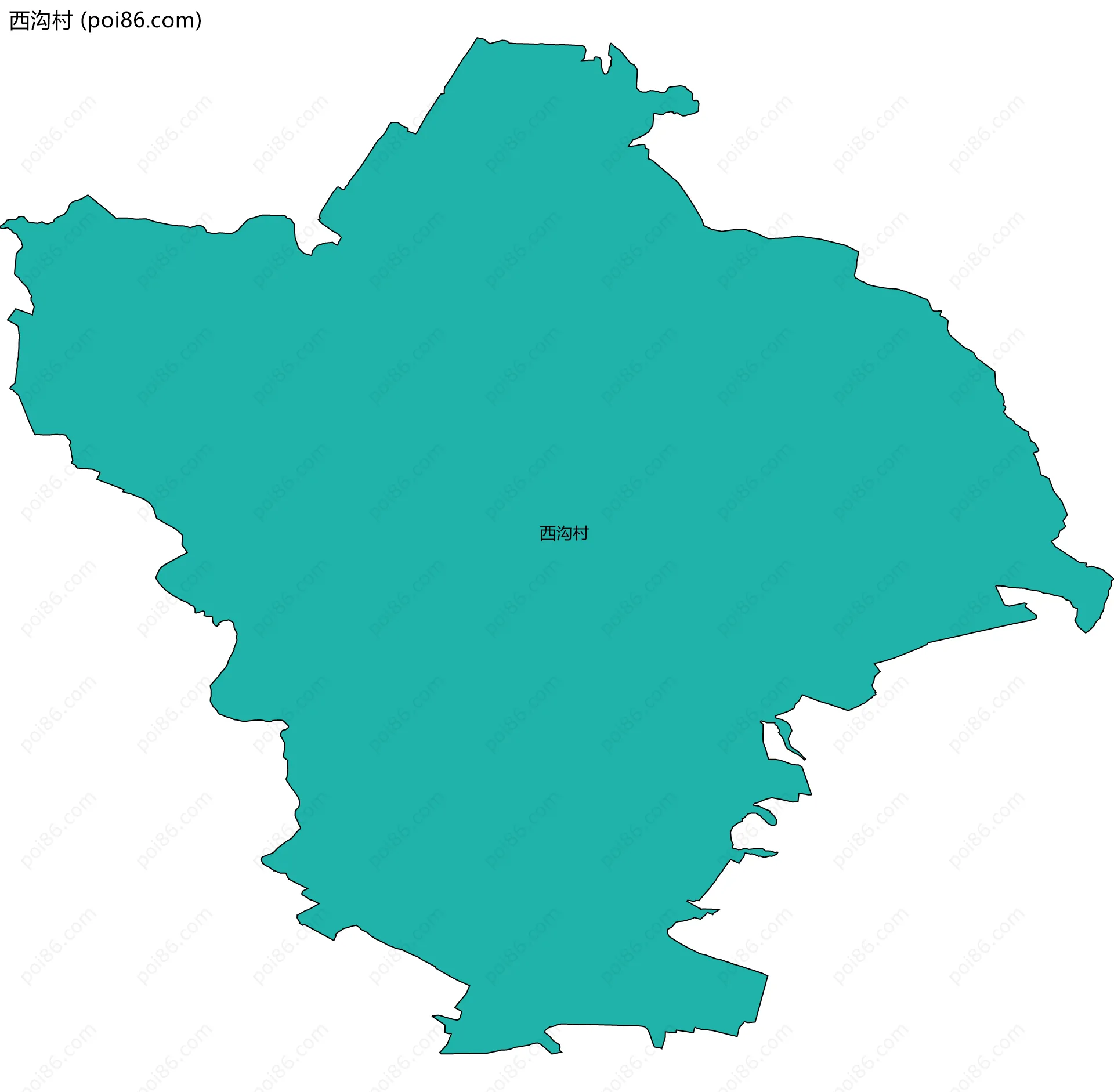 西沟村边界地图