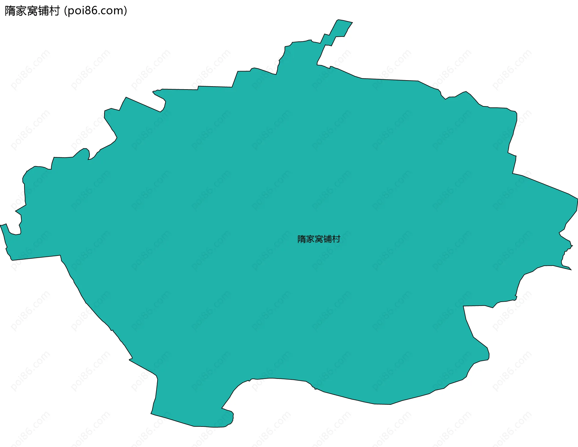 隋家窝铺村边界地图