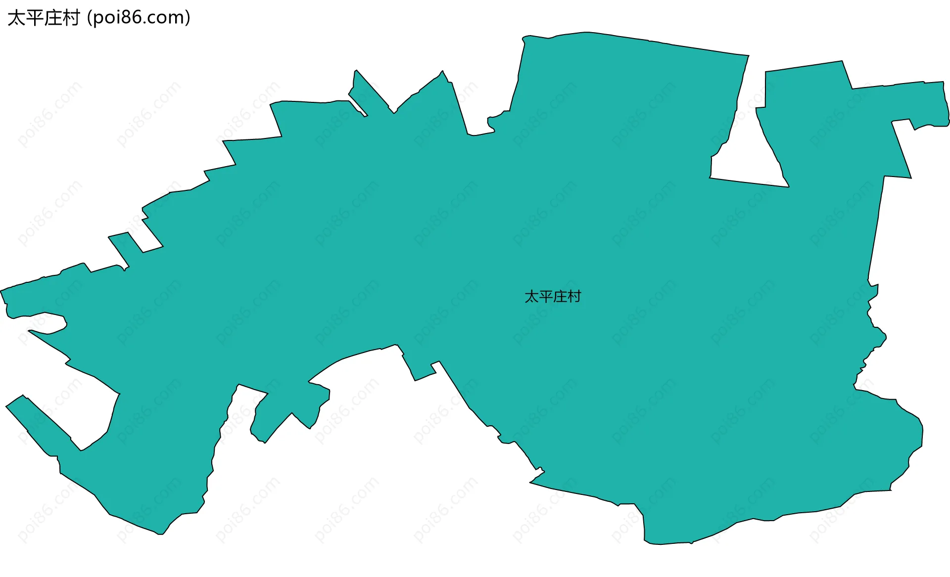 太平庄村边界地图