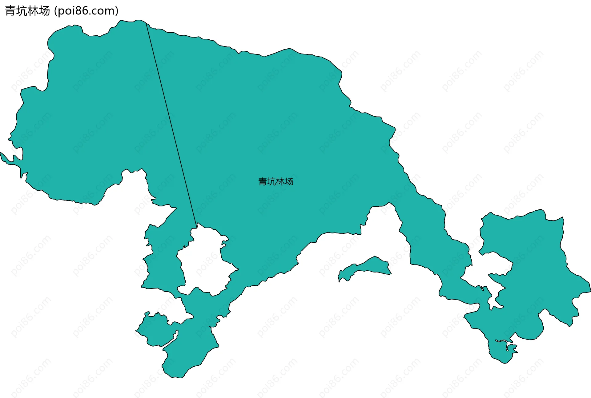 青坑林场边界地图