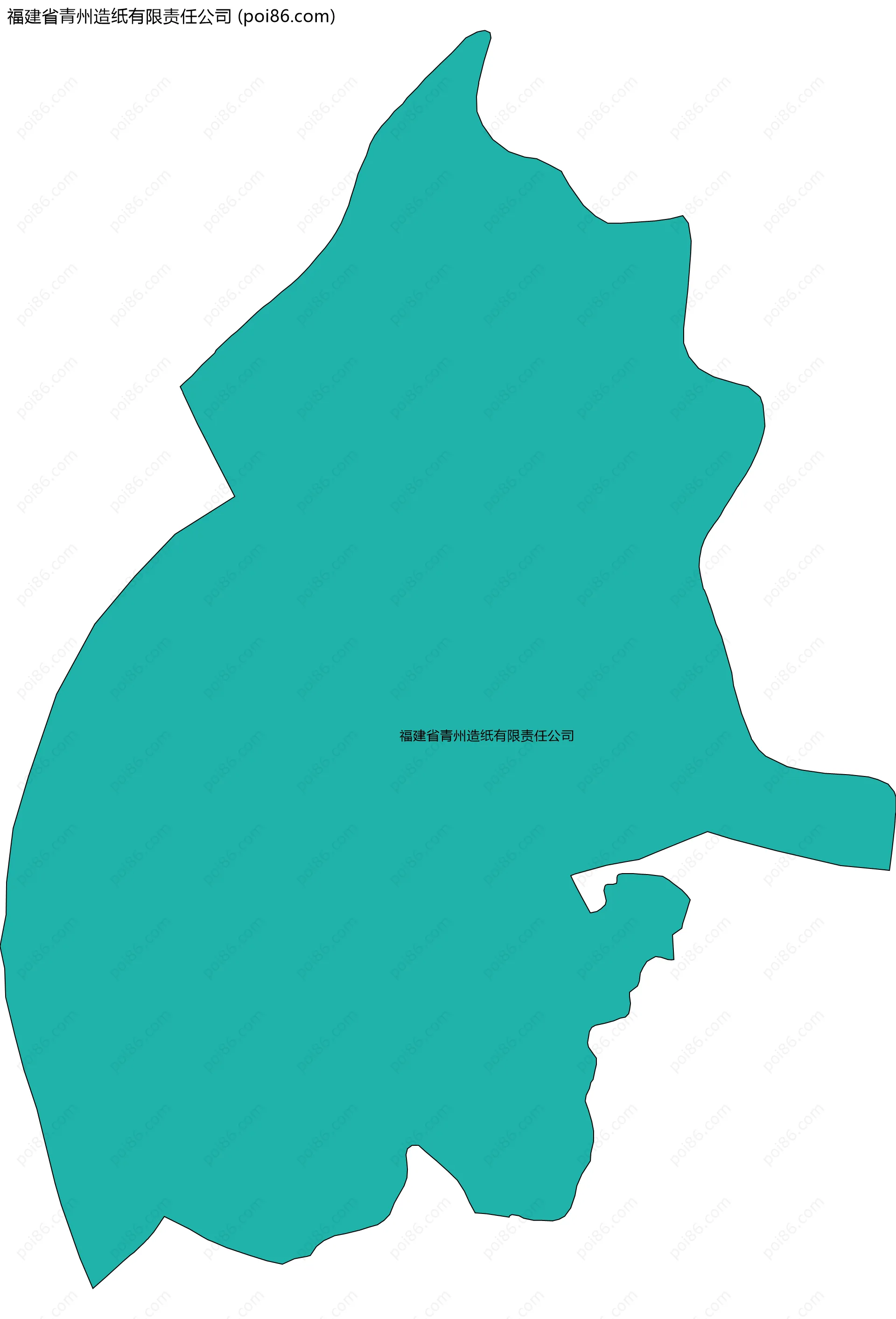 福建省青州造纸有限责任公司边界地图