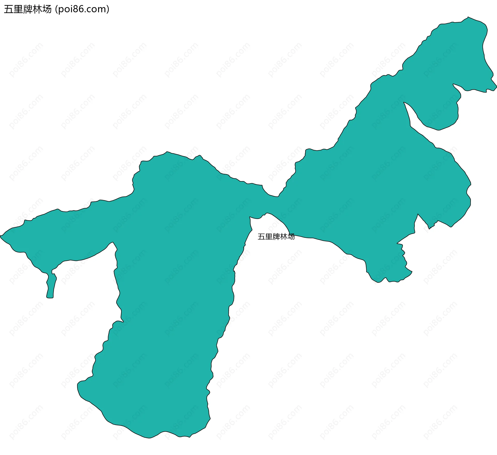 五里牌林场边界地图