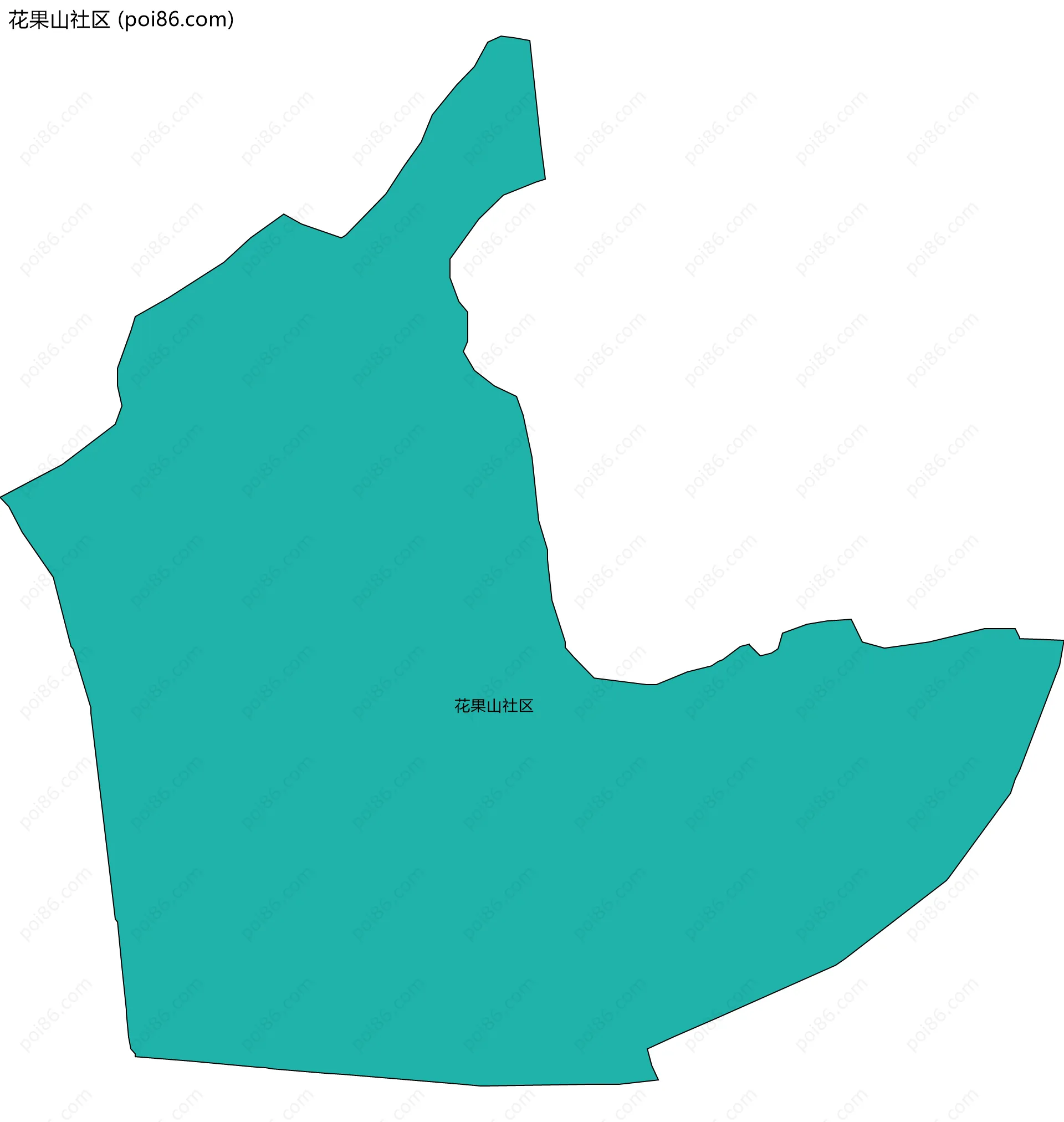 花果山社区边界地图