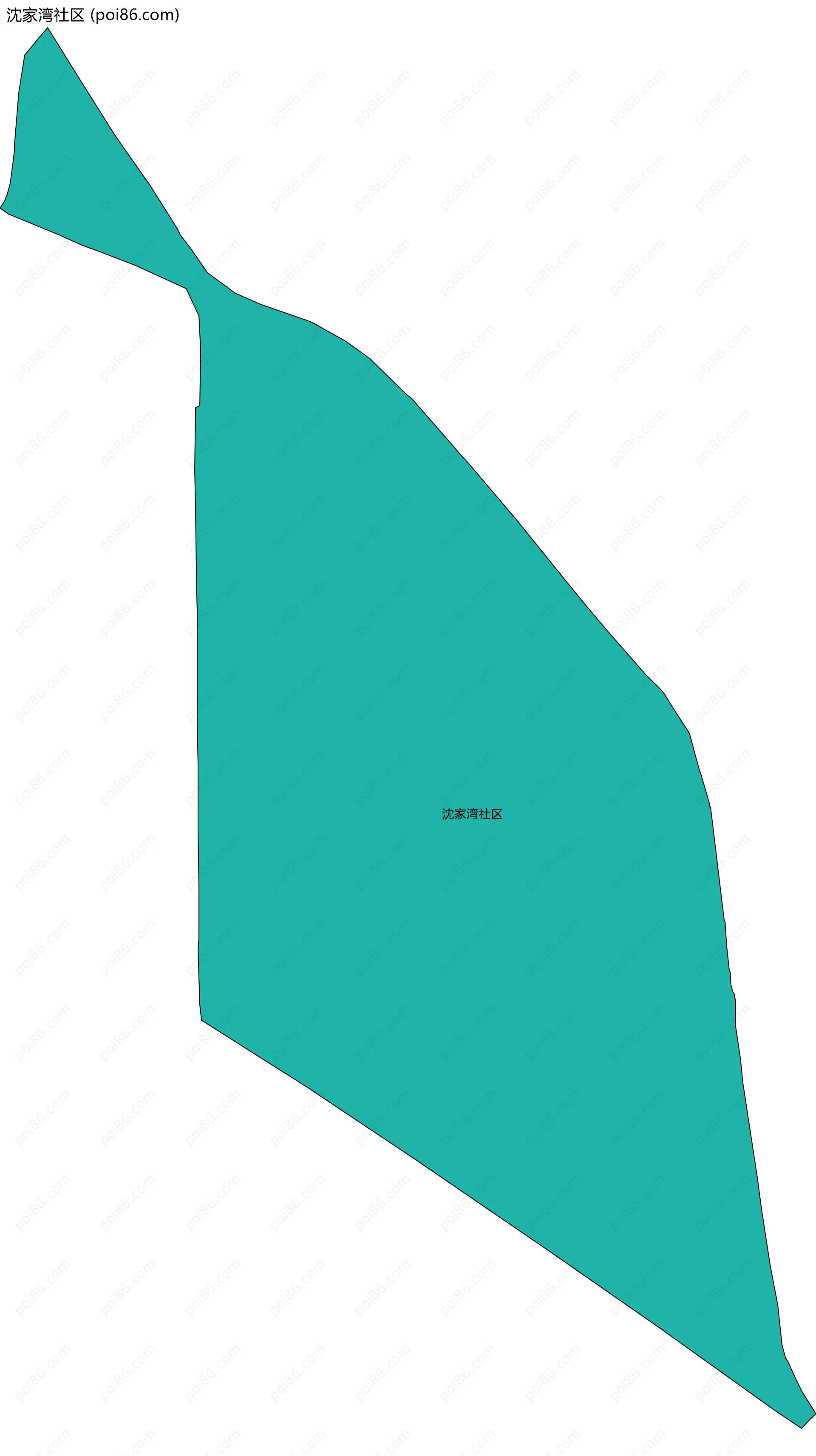 沈家湾社区边界地图