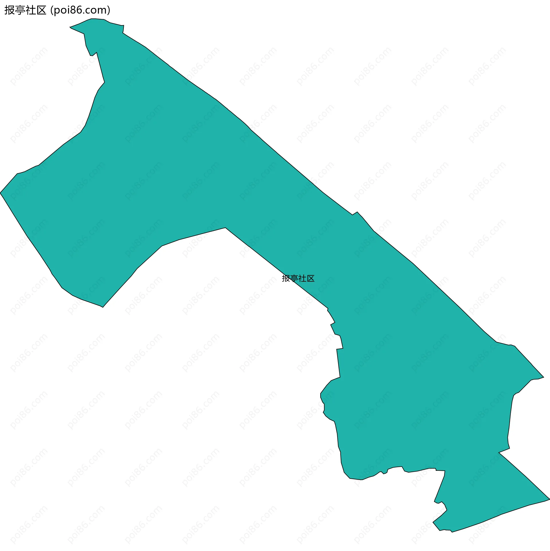 报亭社区边界地图