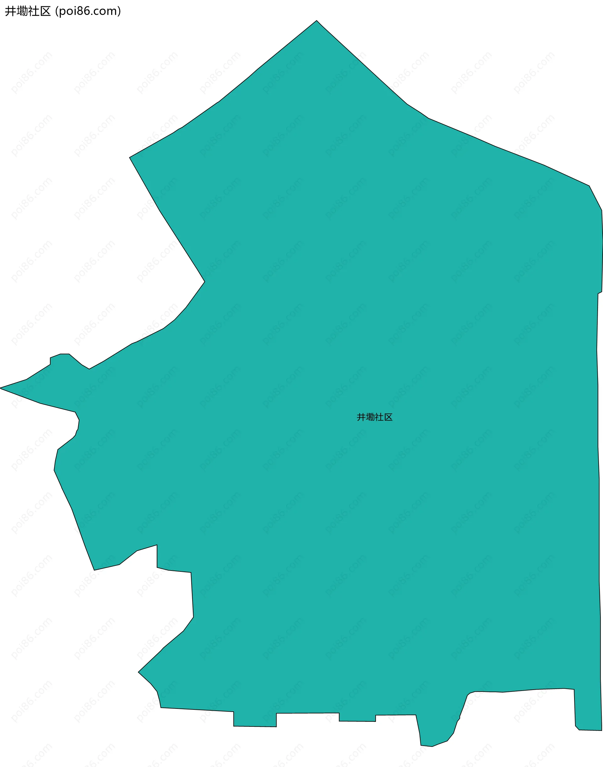 井墈社区边界地图