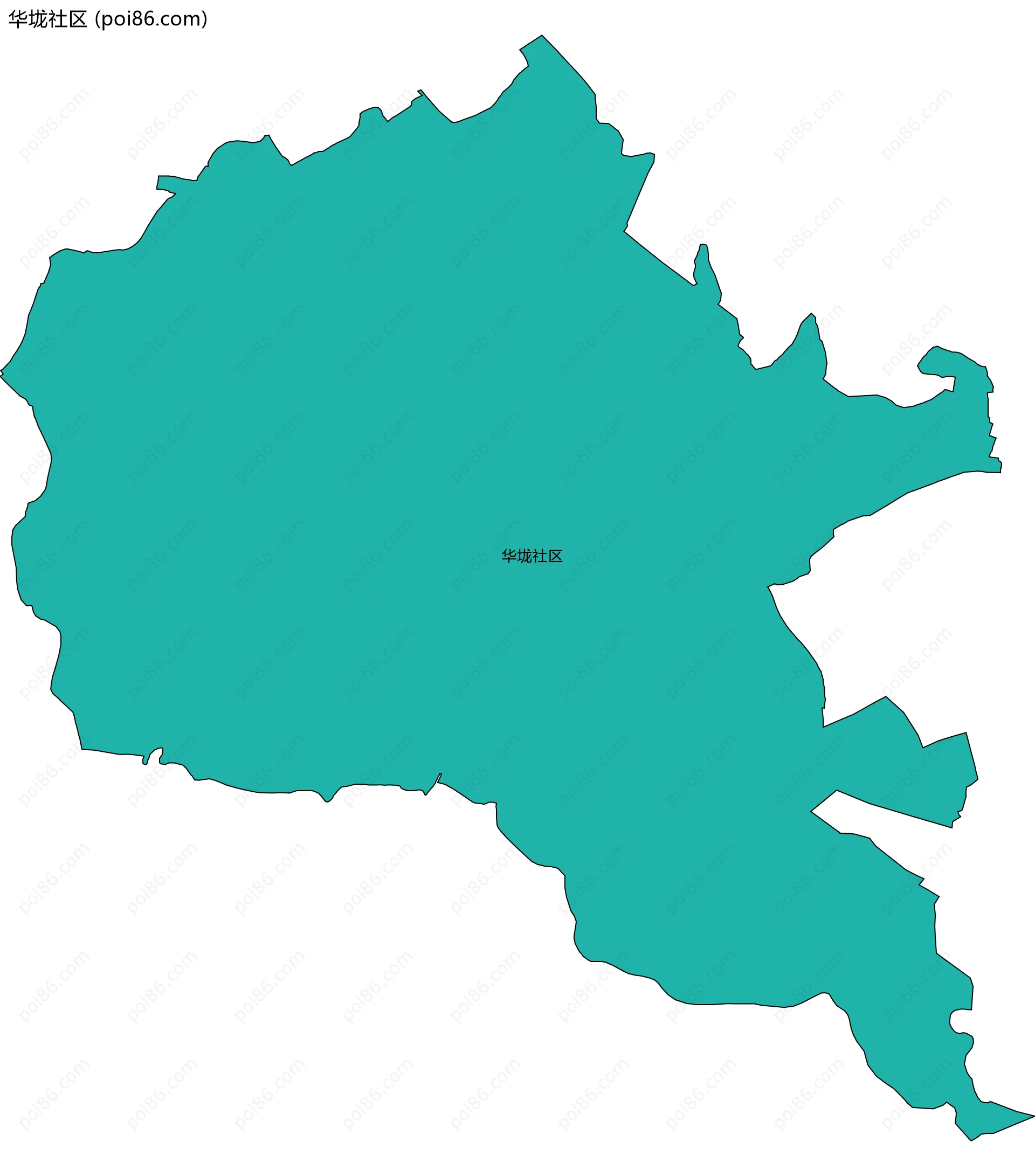 华垅社区边界地图