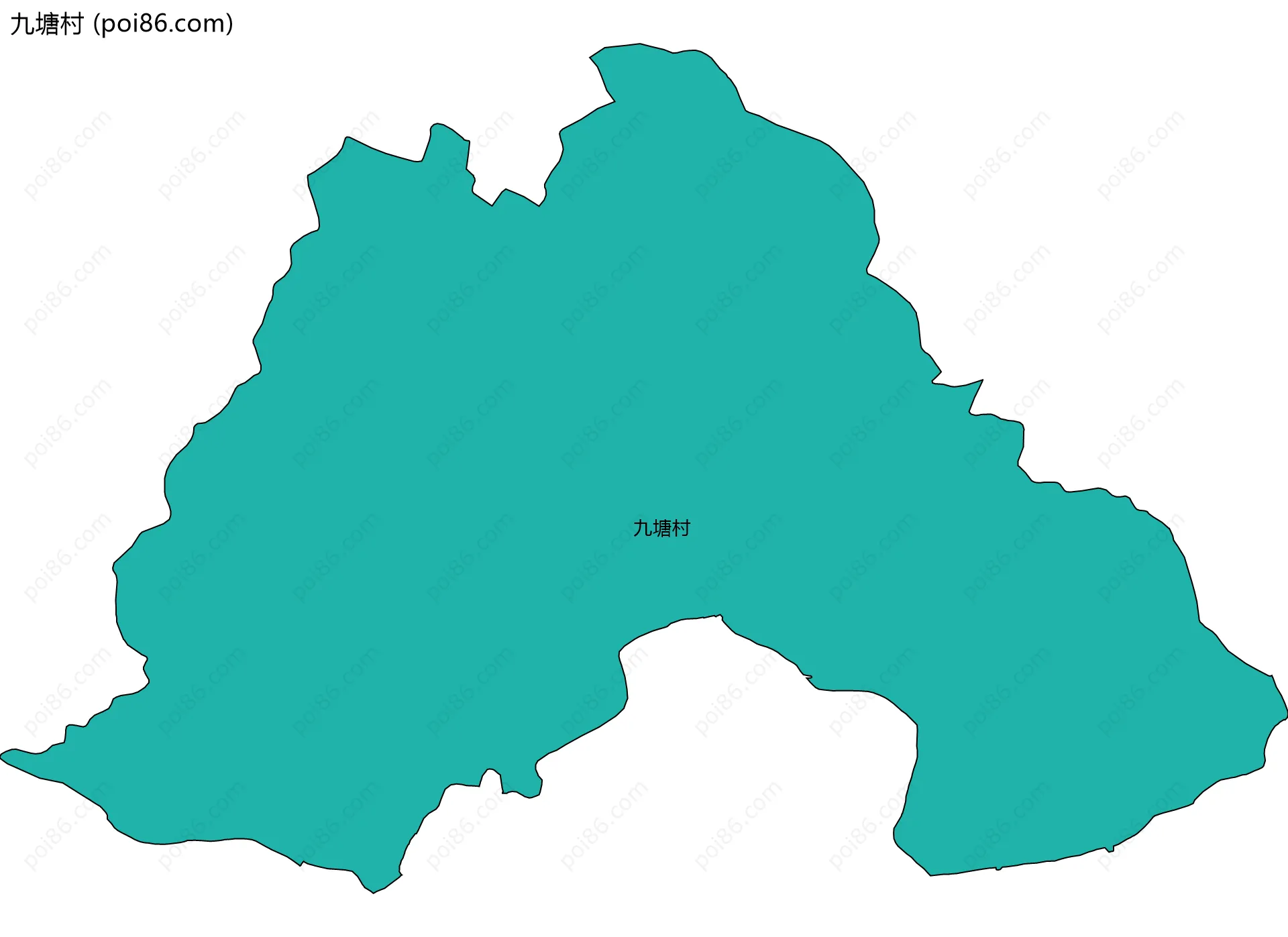 九塘村边界地图