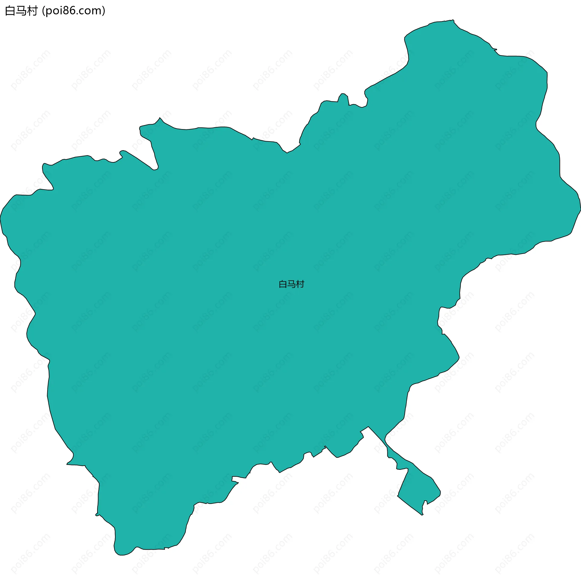 白马村边界地图