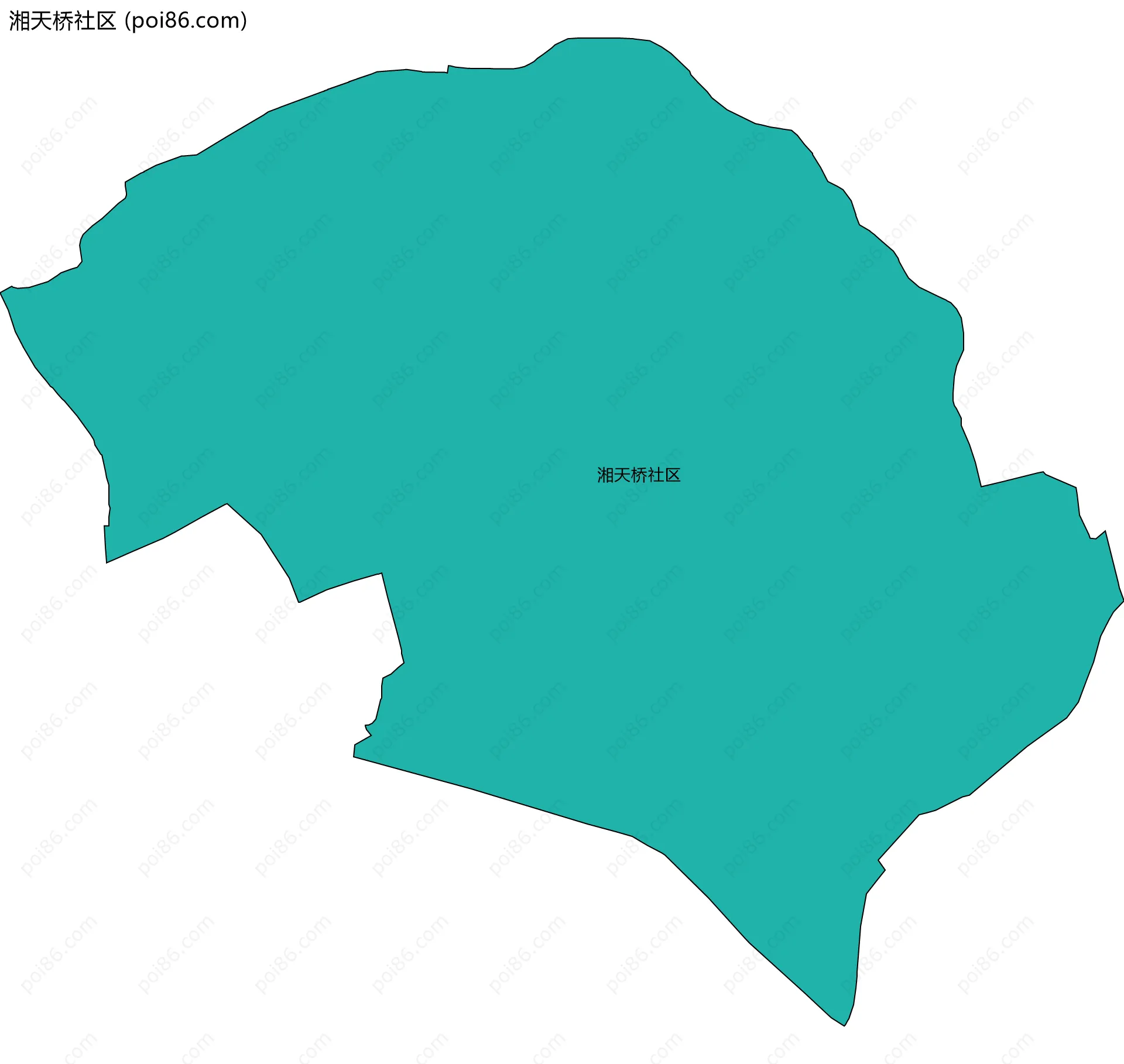 湘天桥社区边界地图