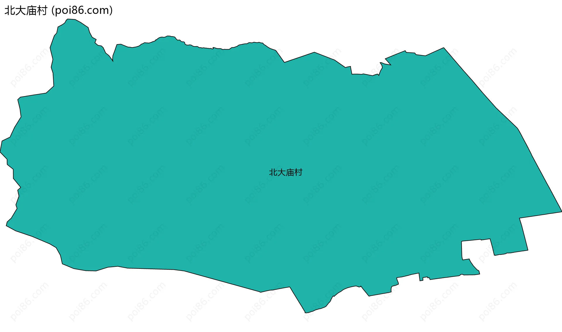 北大庙村边界地图