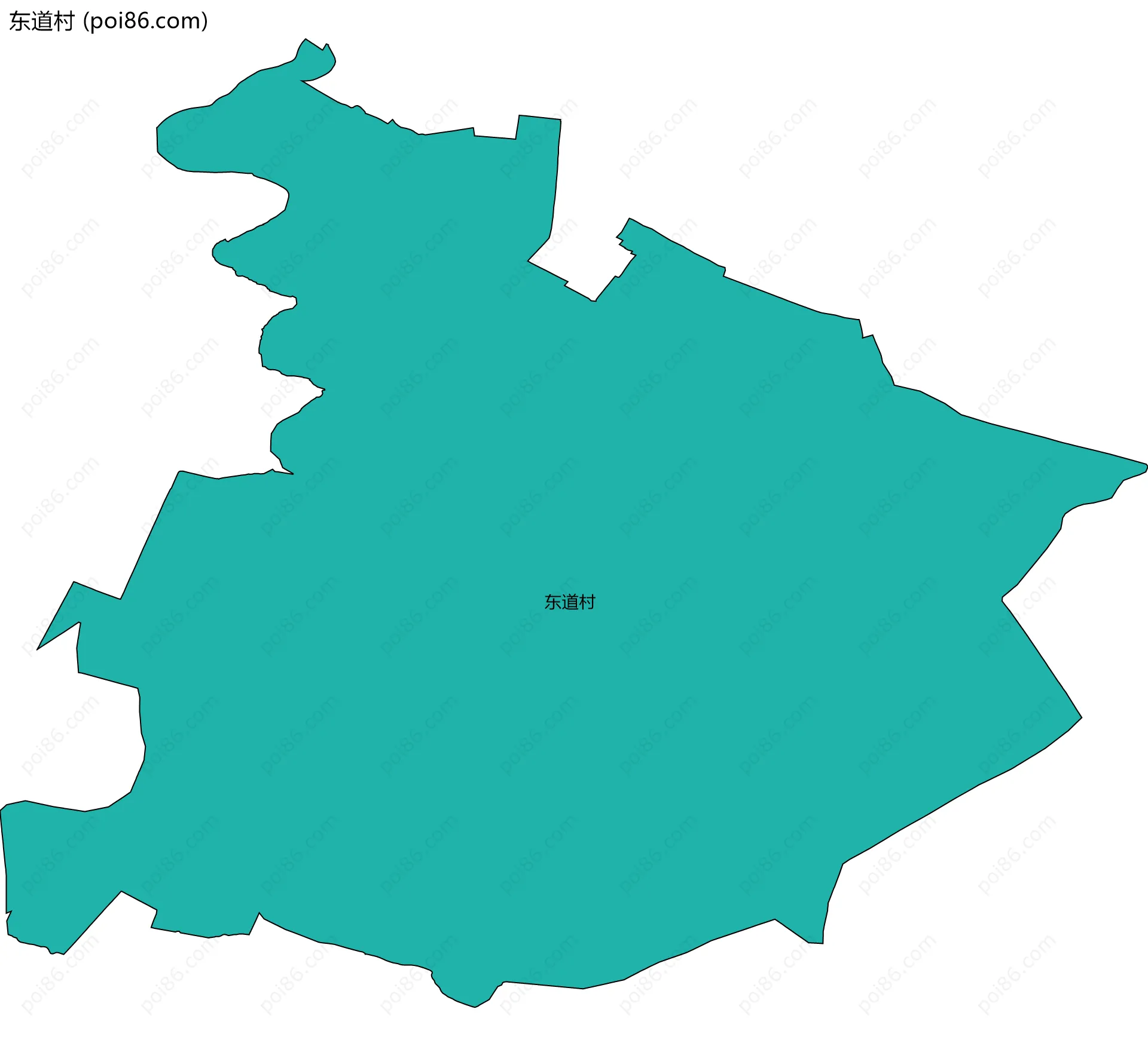 东道村边界地图