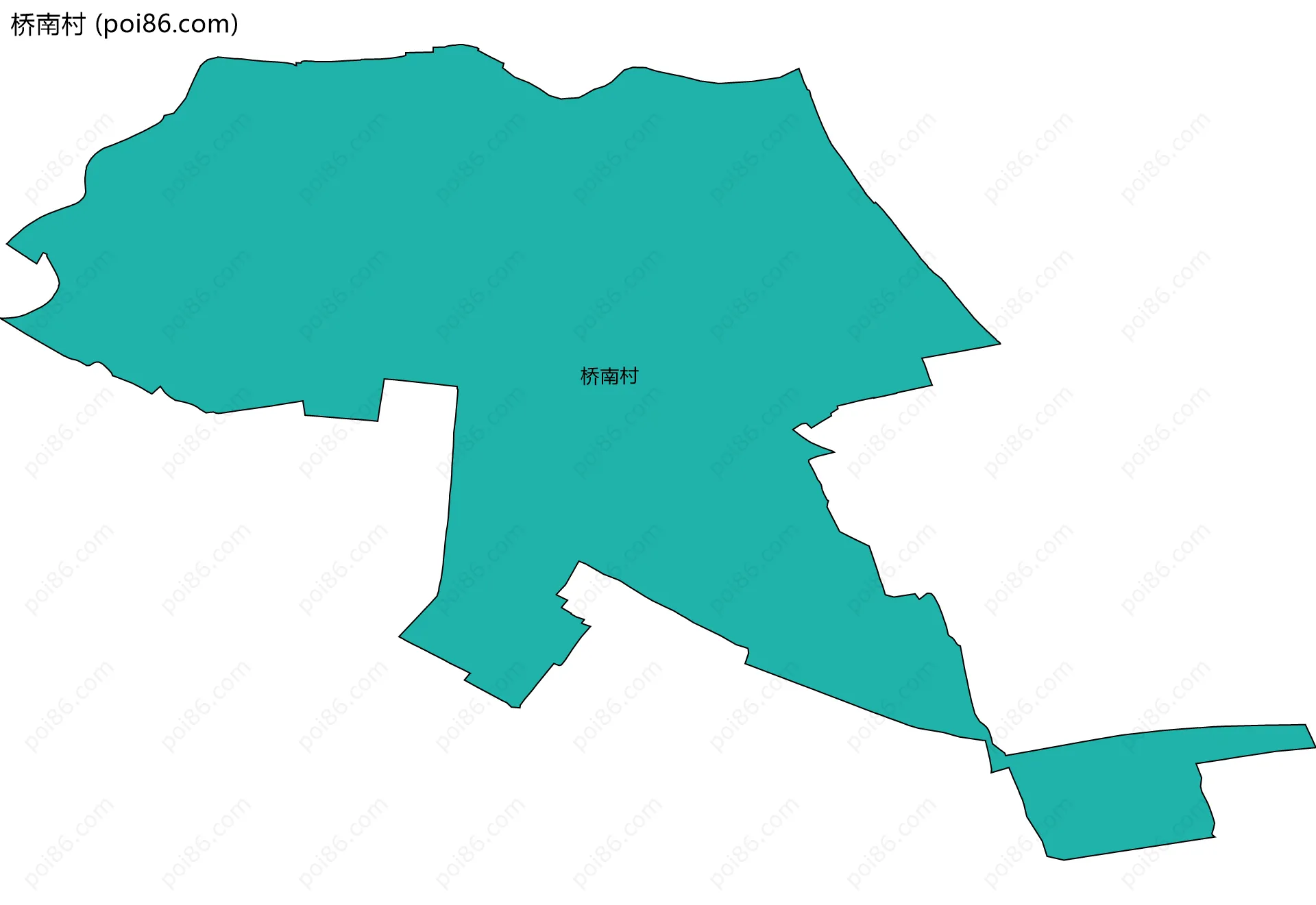 桥南村边界地图