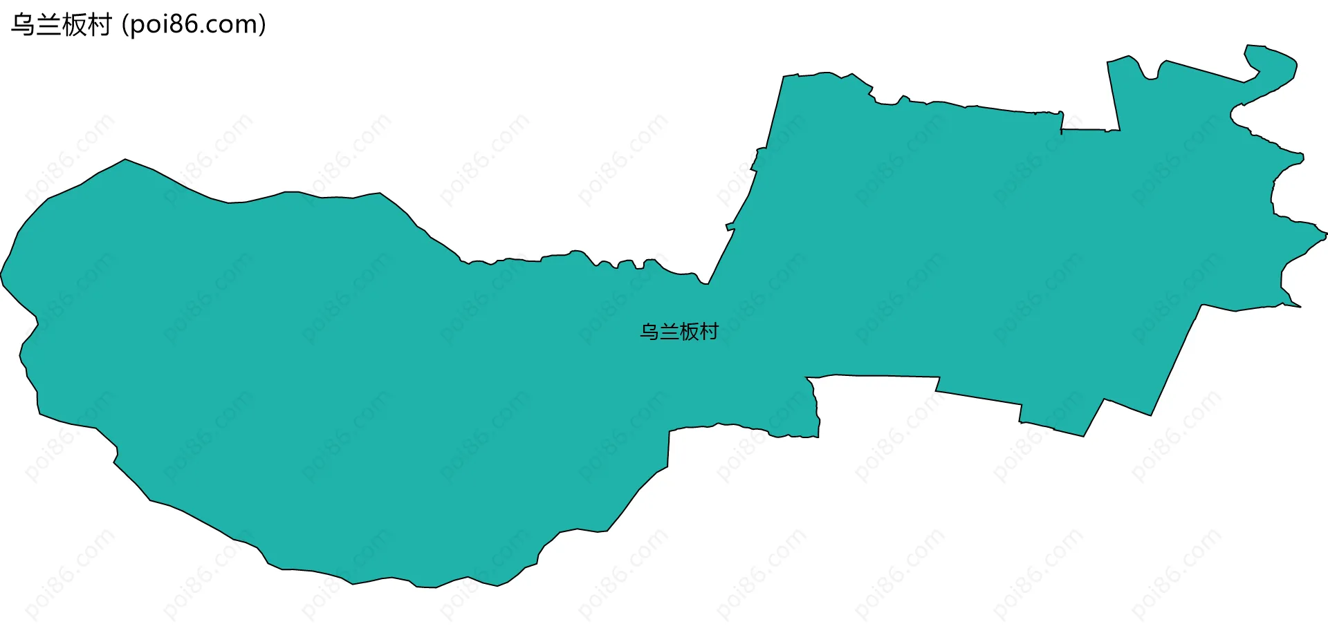 乌兰板村边界地图