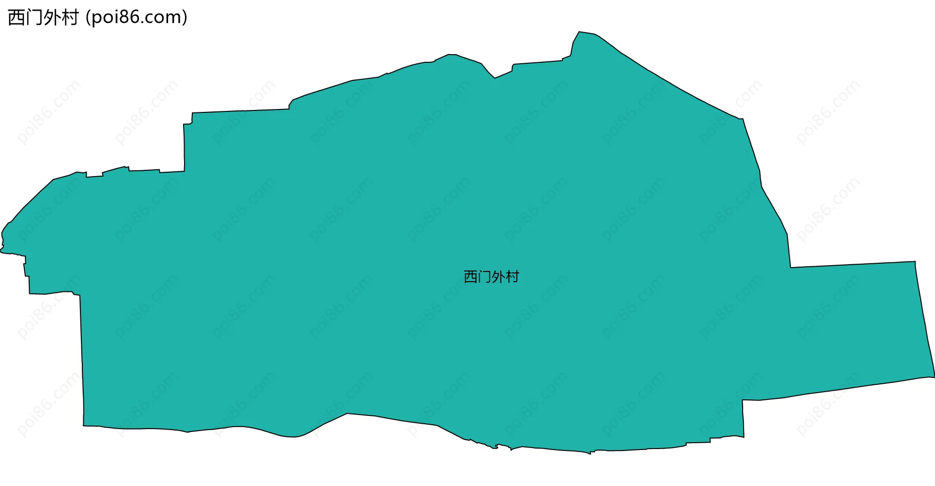 西门外村边界地图