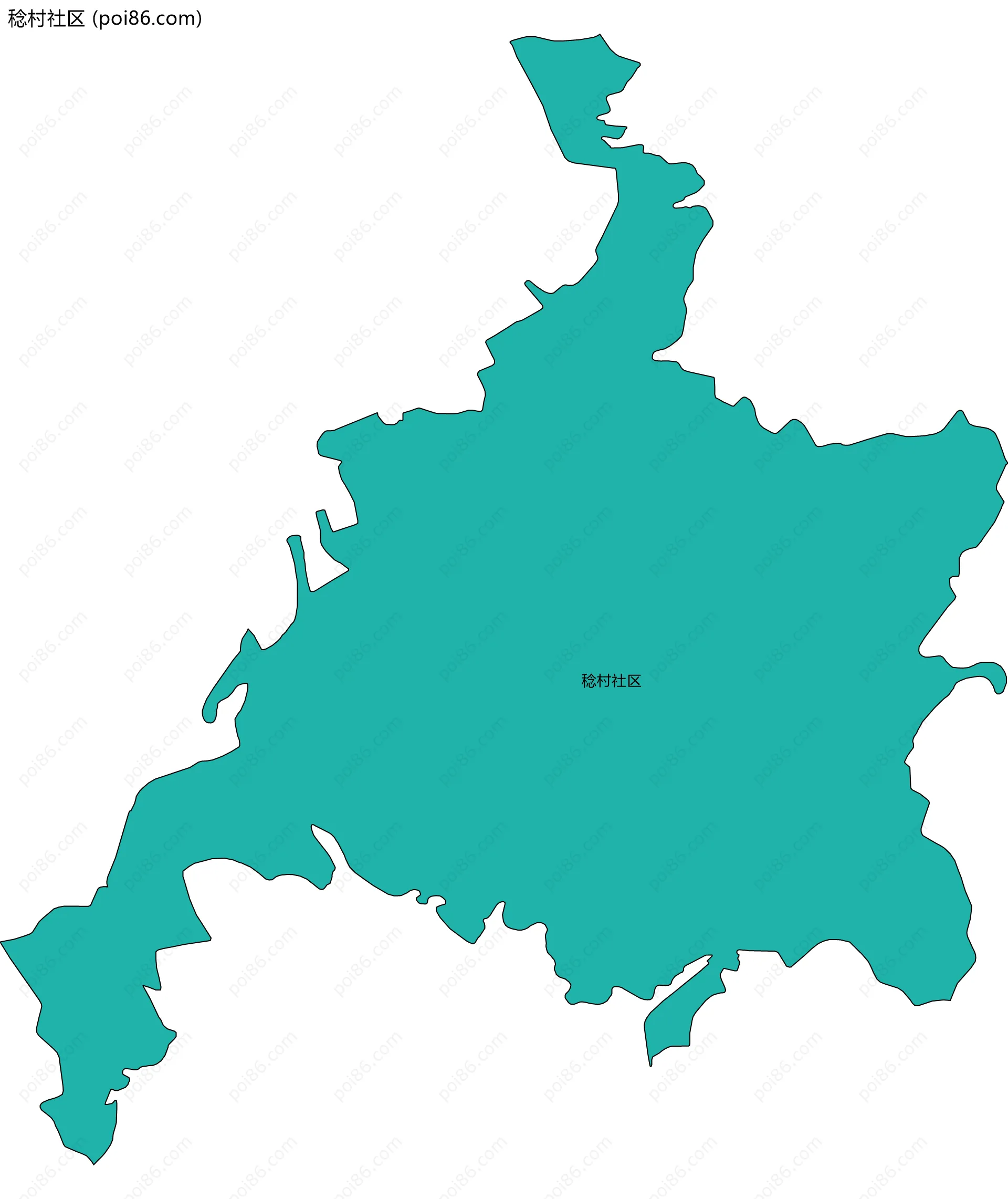 稔村社区边界地图