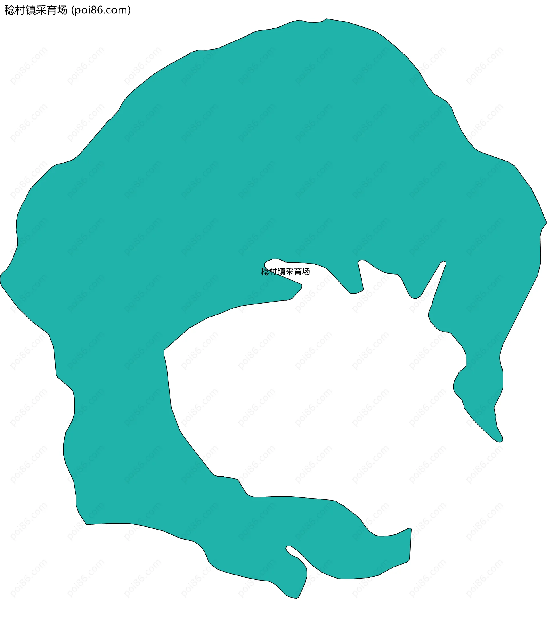 稔村镇采育场边界地图