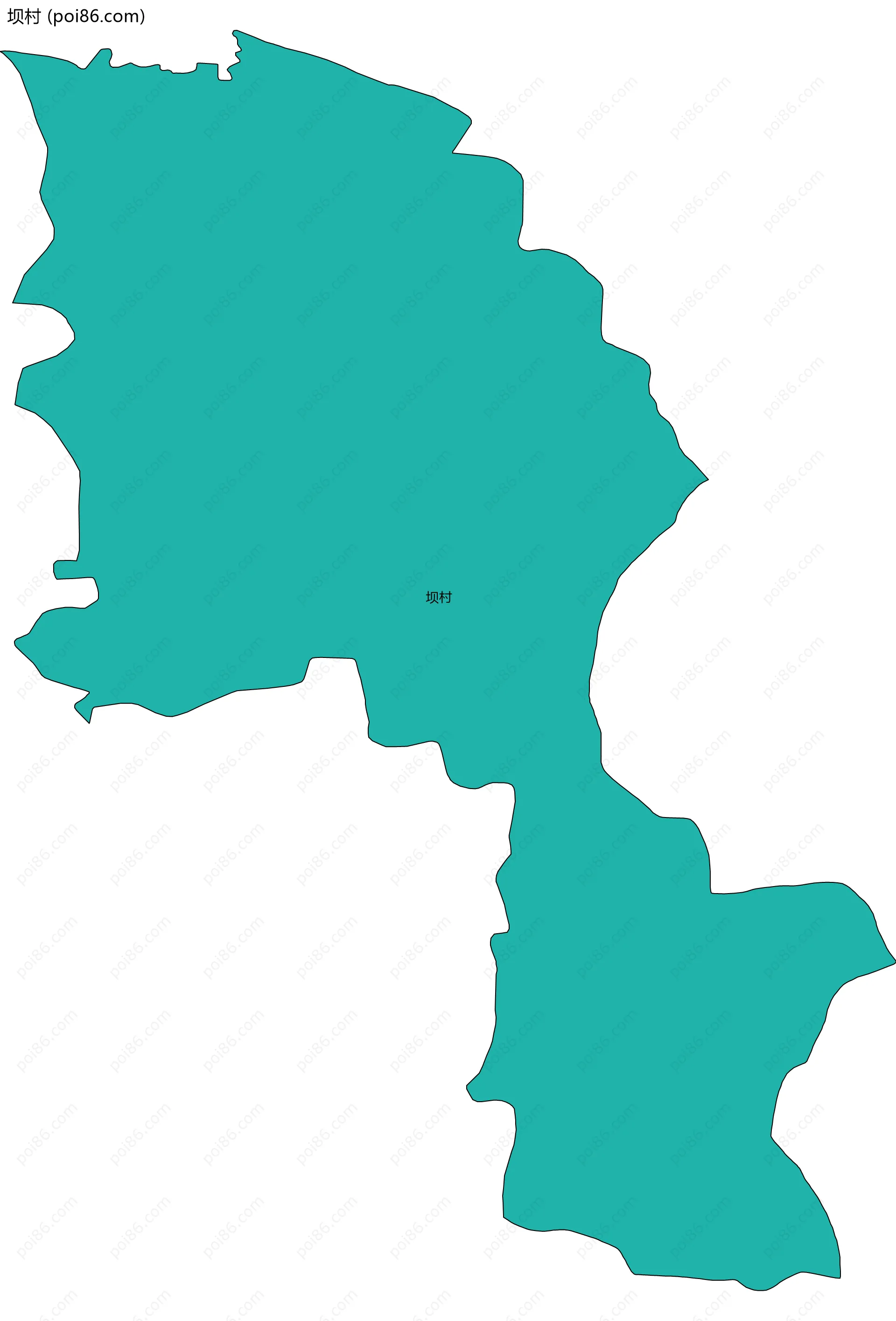 坝村边界地图