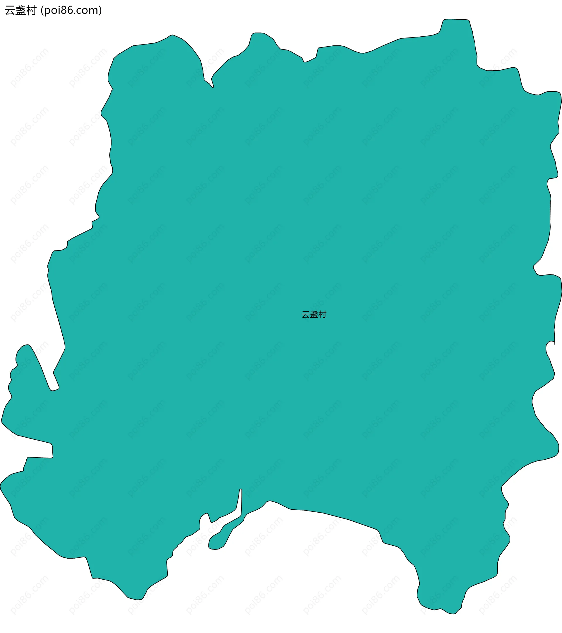 云盏村边界地图