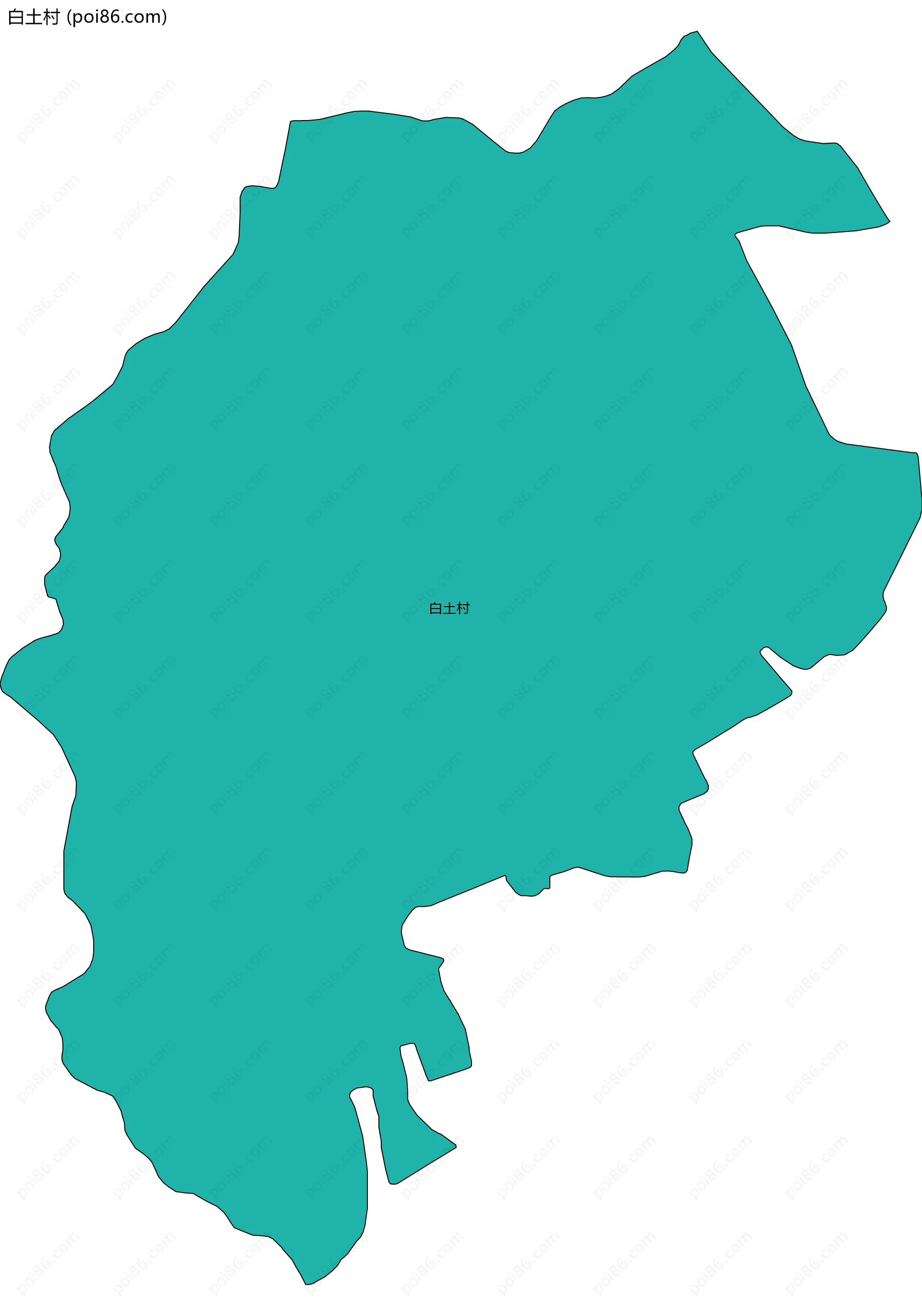 白土村边界地图