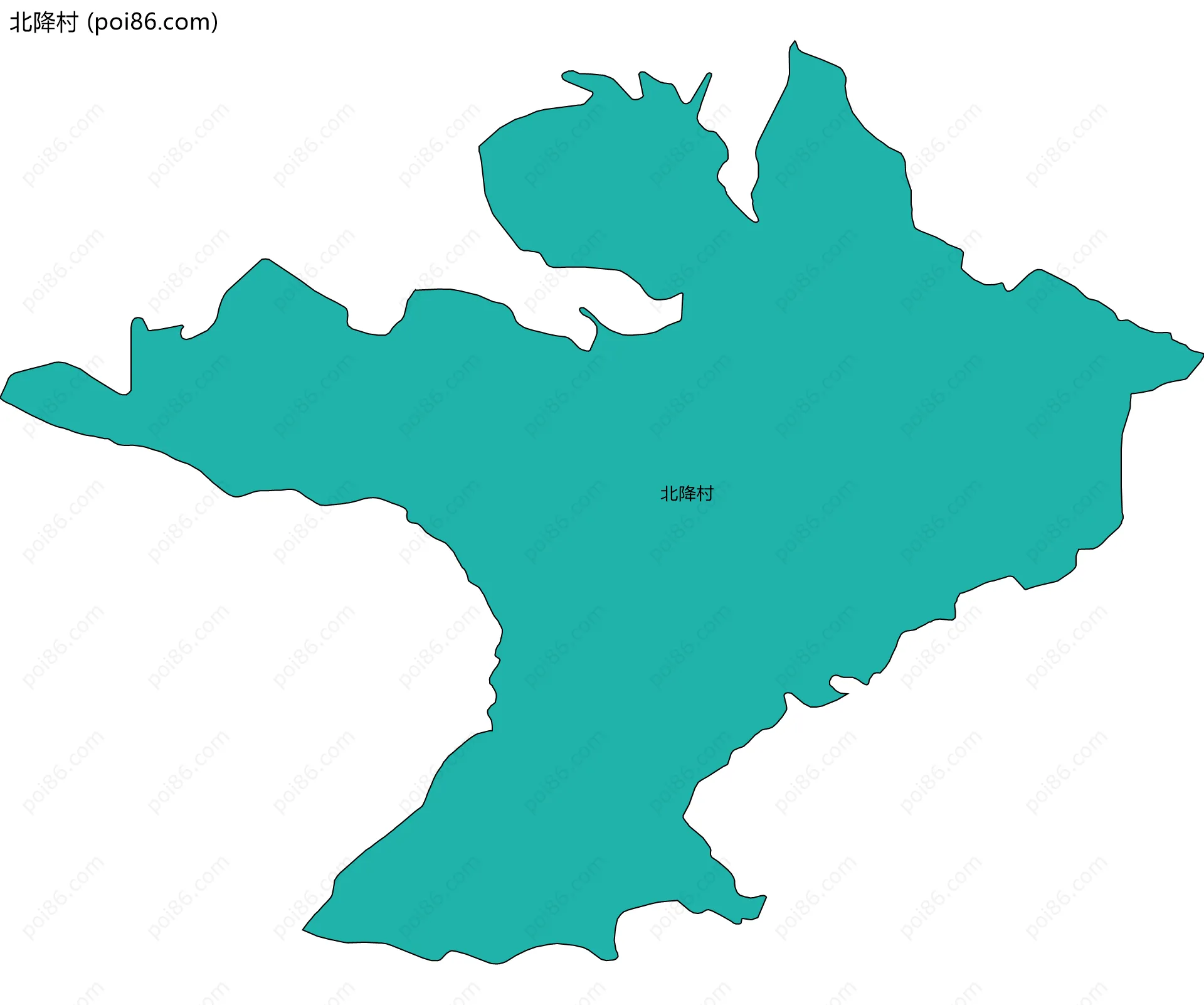 北降村边界地图