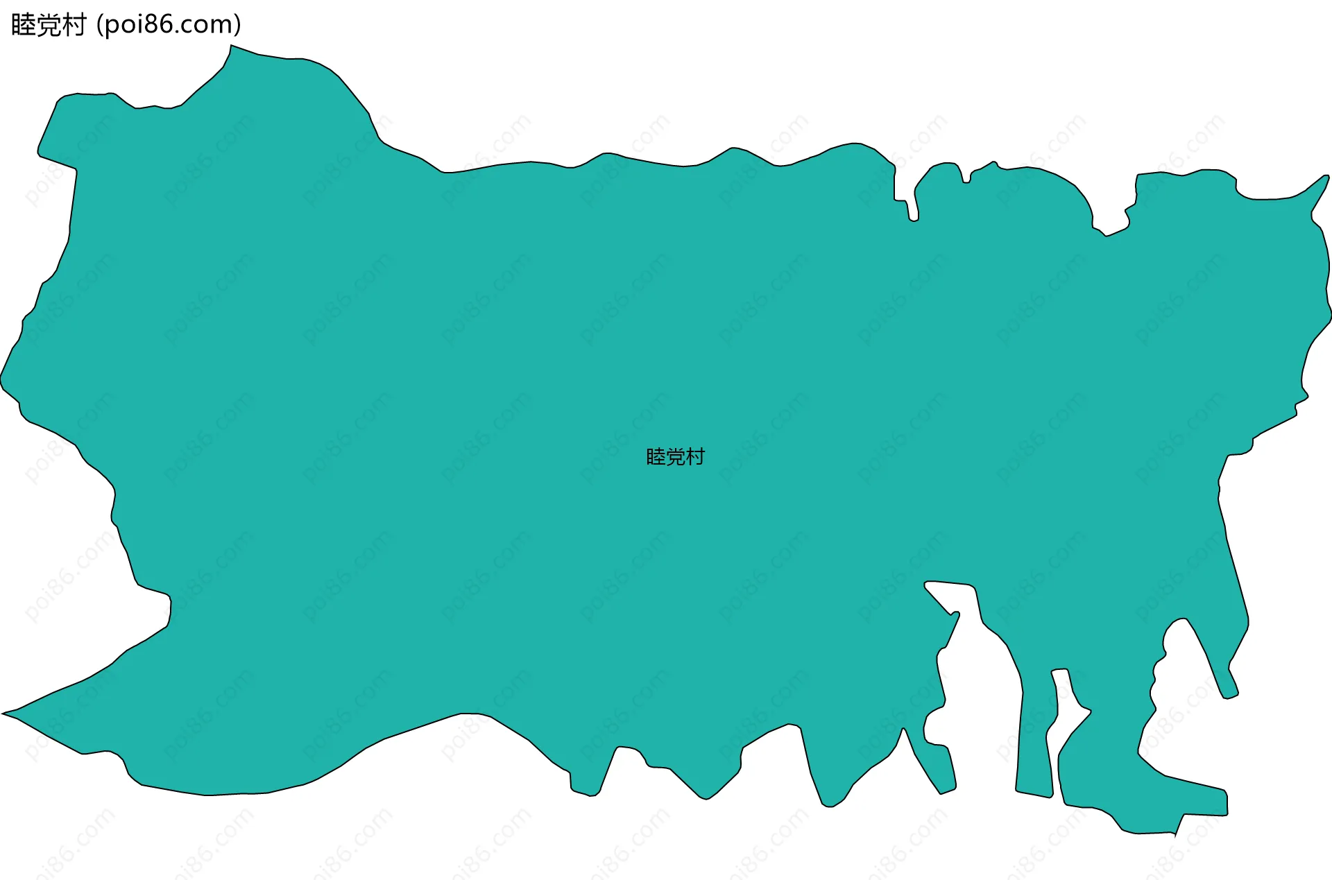 睦党村边界地图