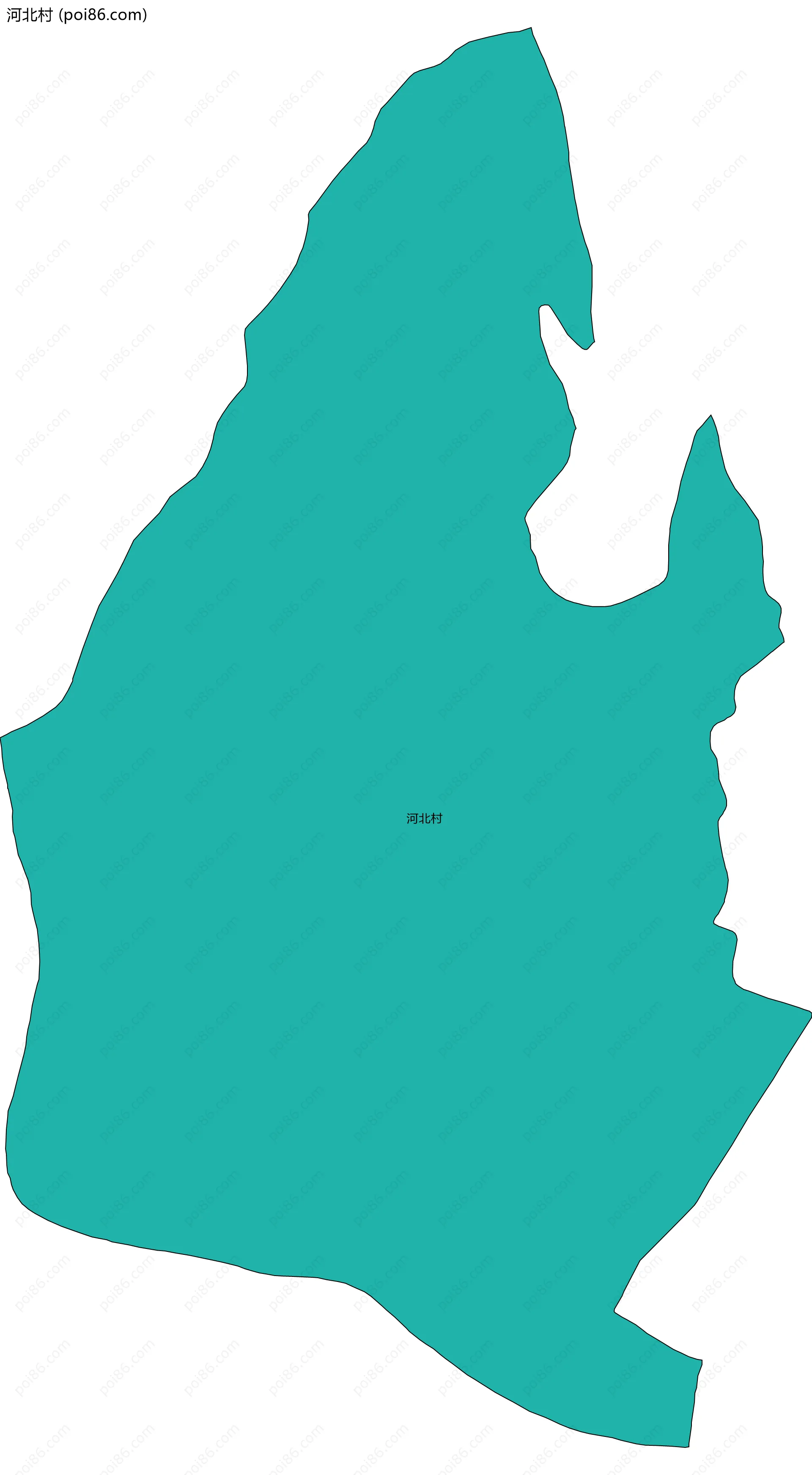 河北村边界地图