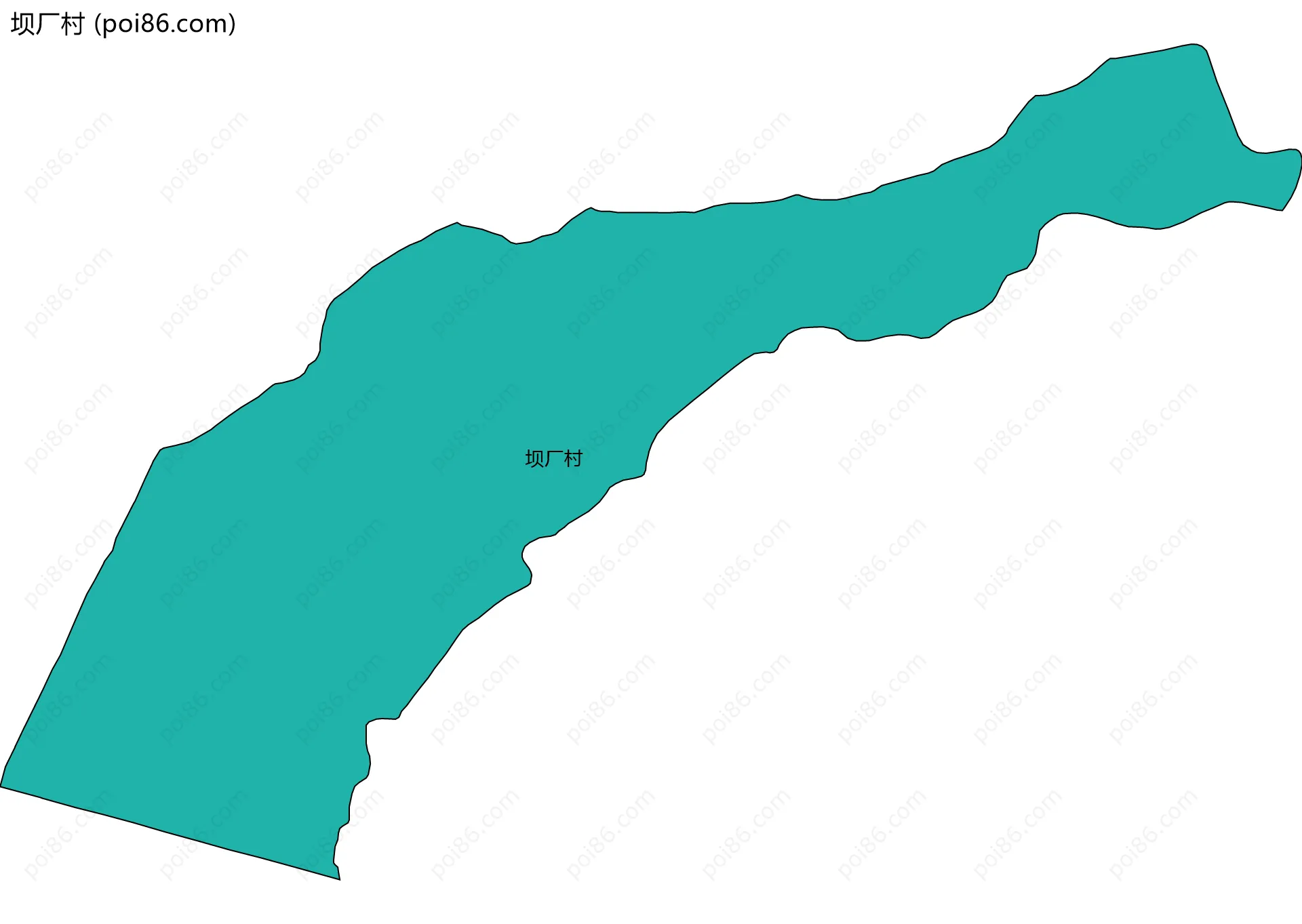 坝厂村边界地图