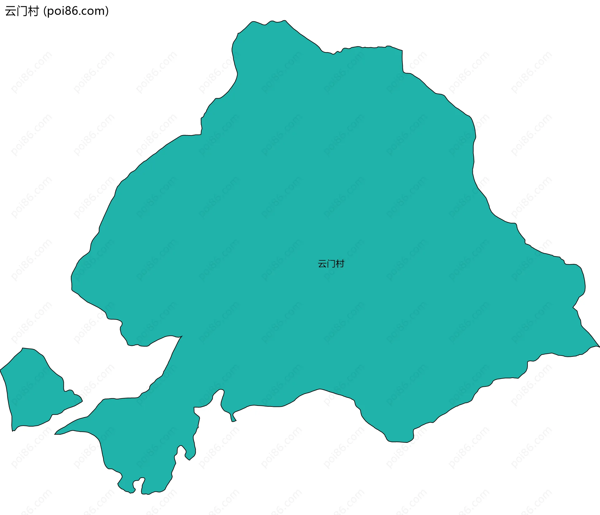 云门村边界地图