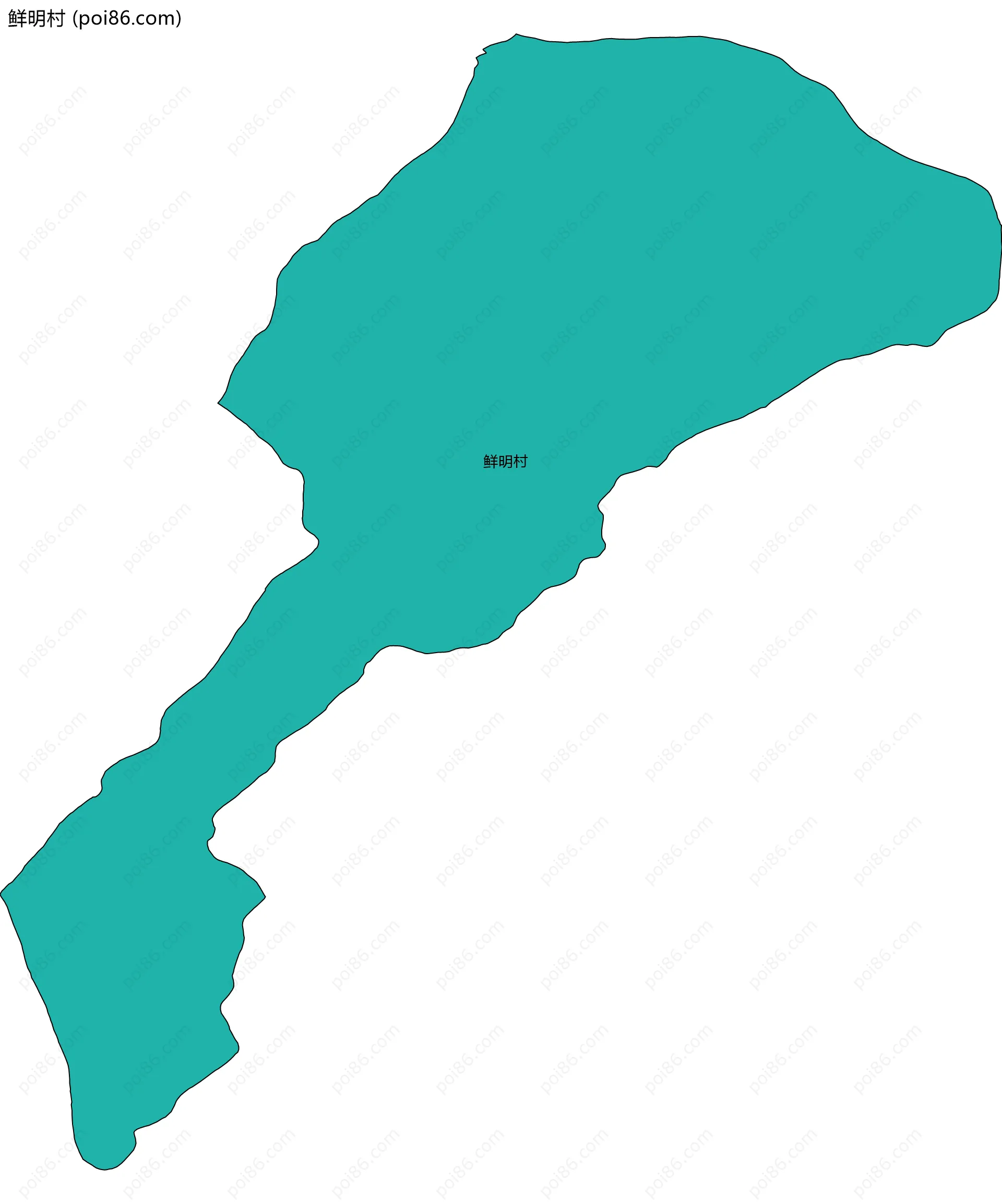 鲜明村边界地图