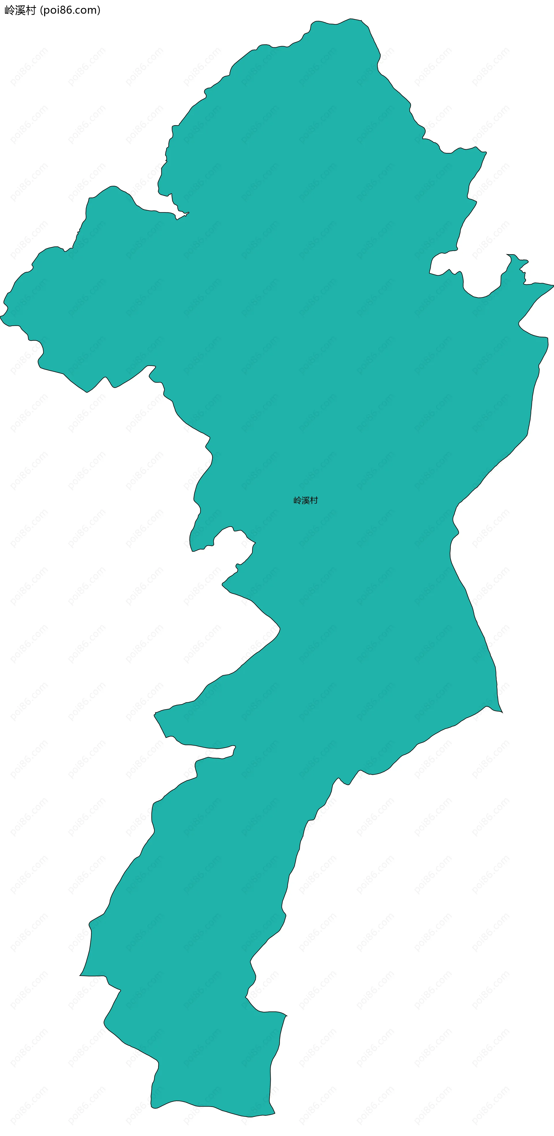 岭溪村边界地图