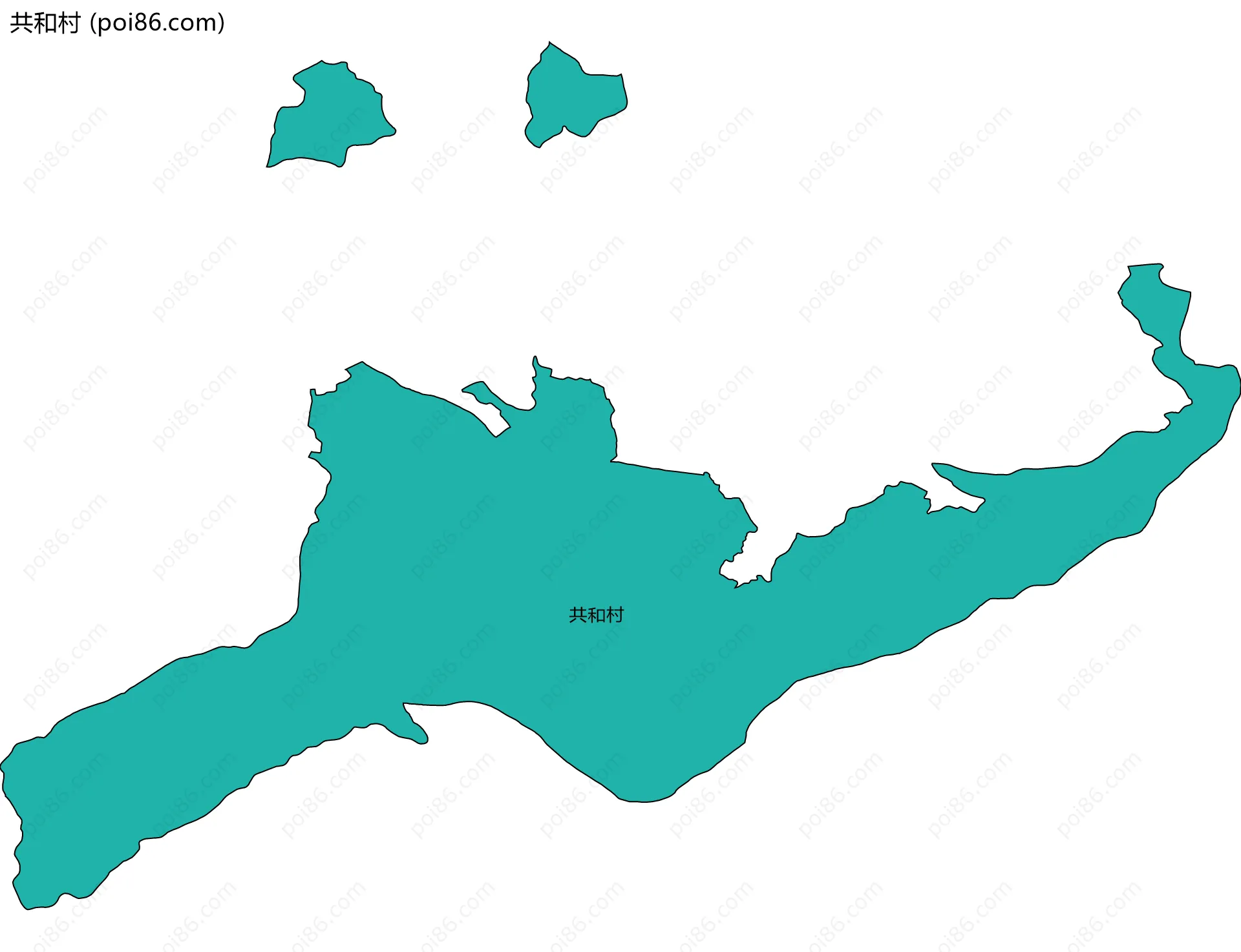 共和村边界地图