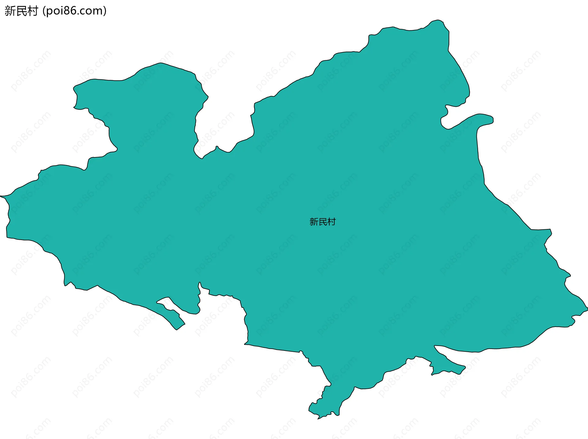 新民村边界地图