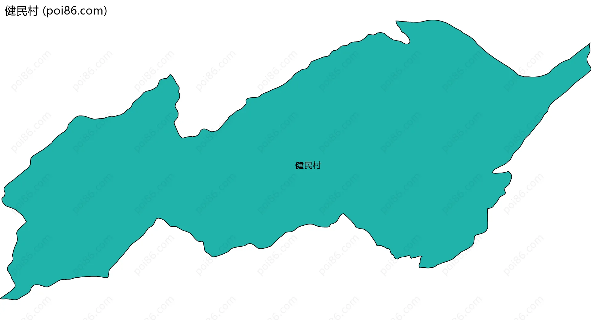 健民村边界地图