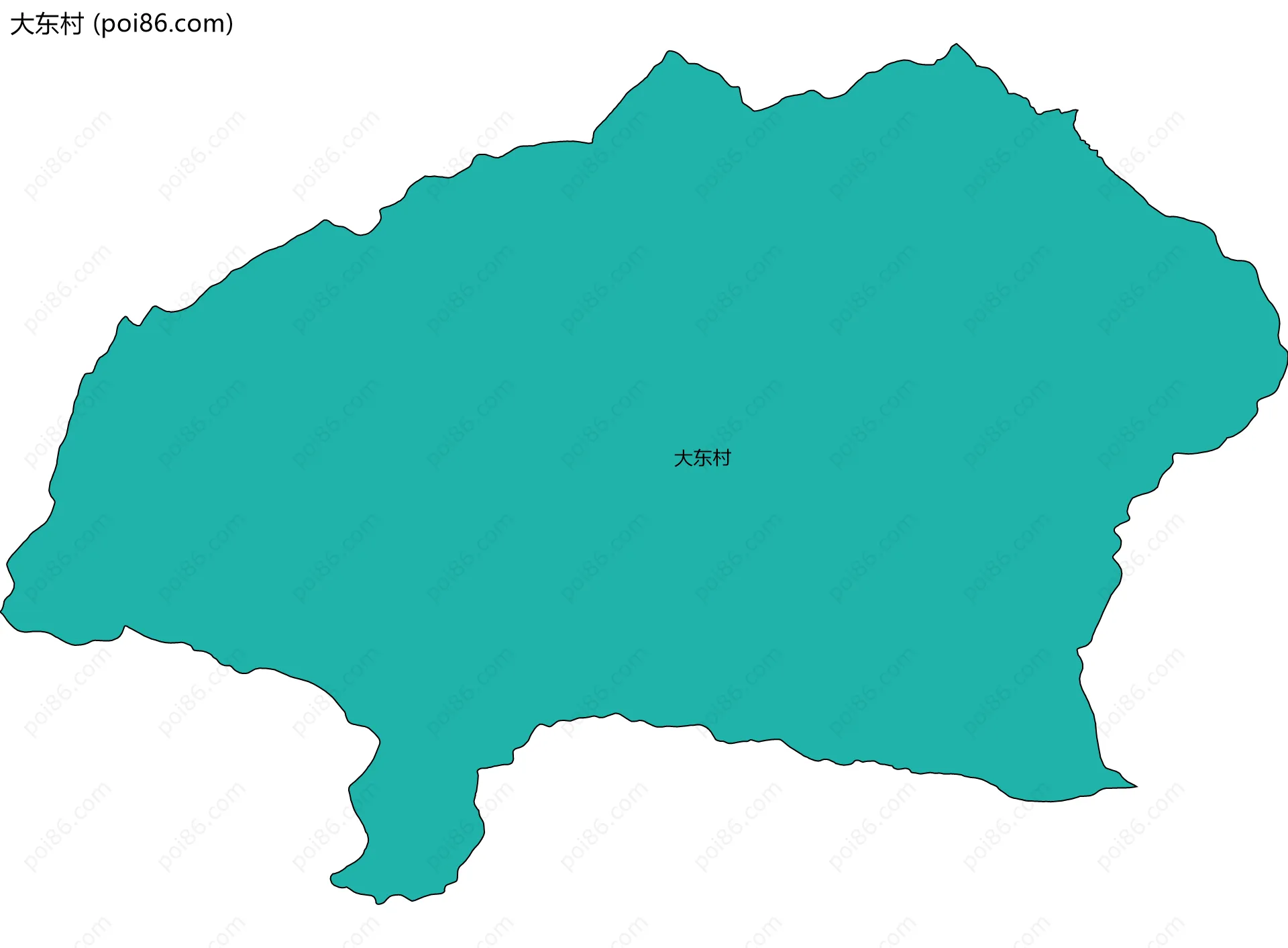 大东村边界地图