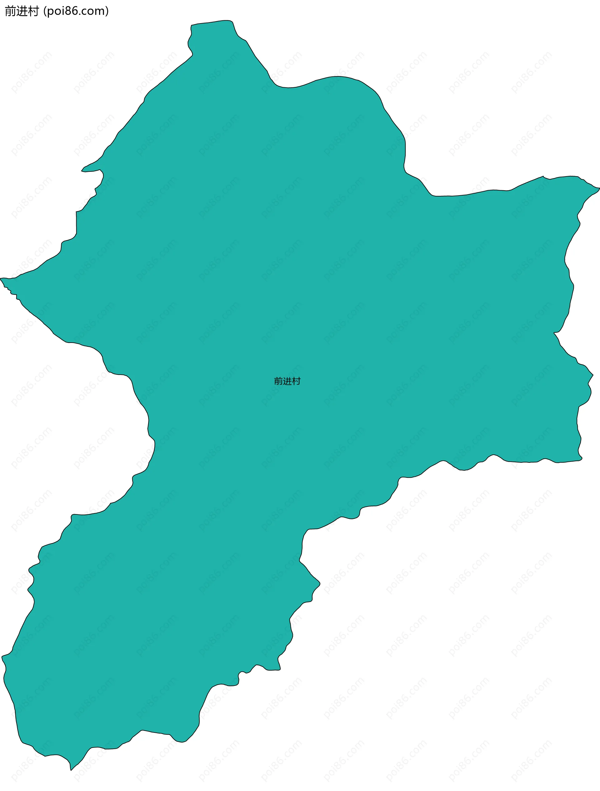 前进村边界地图