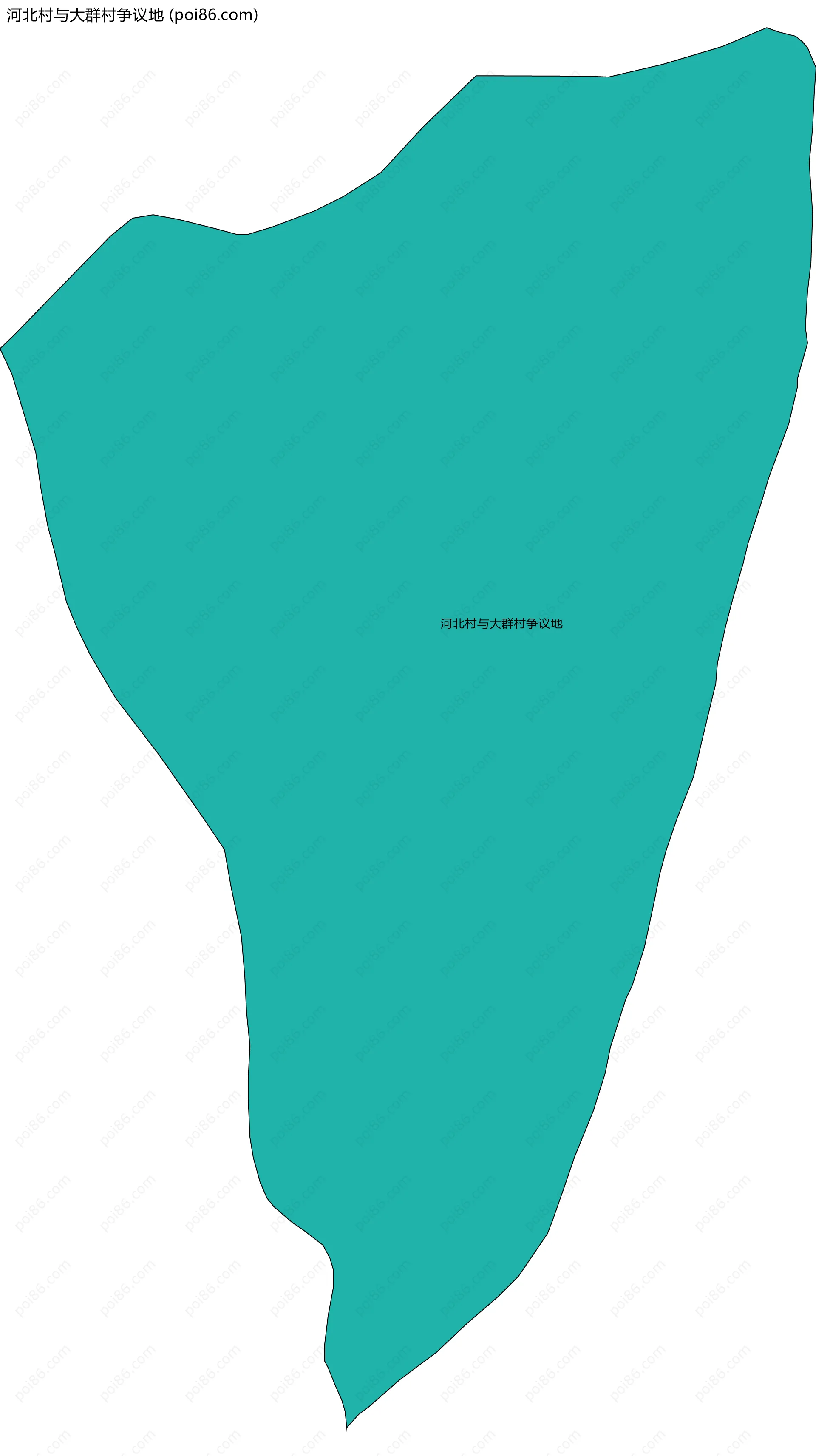 河北村与大群村争议地边界地图