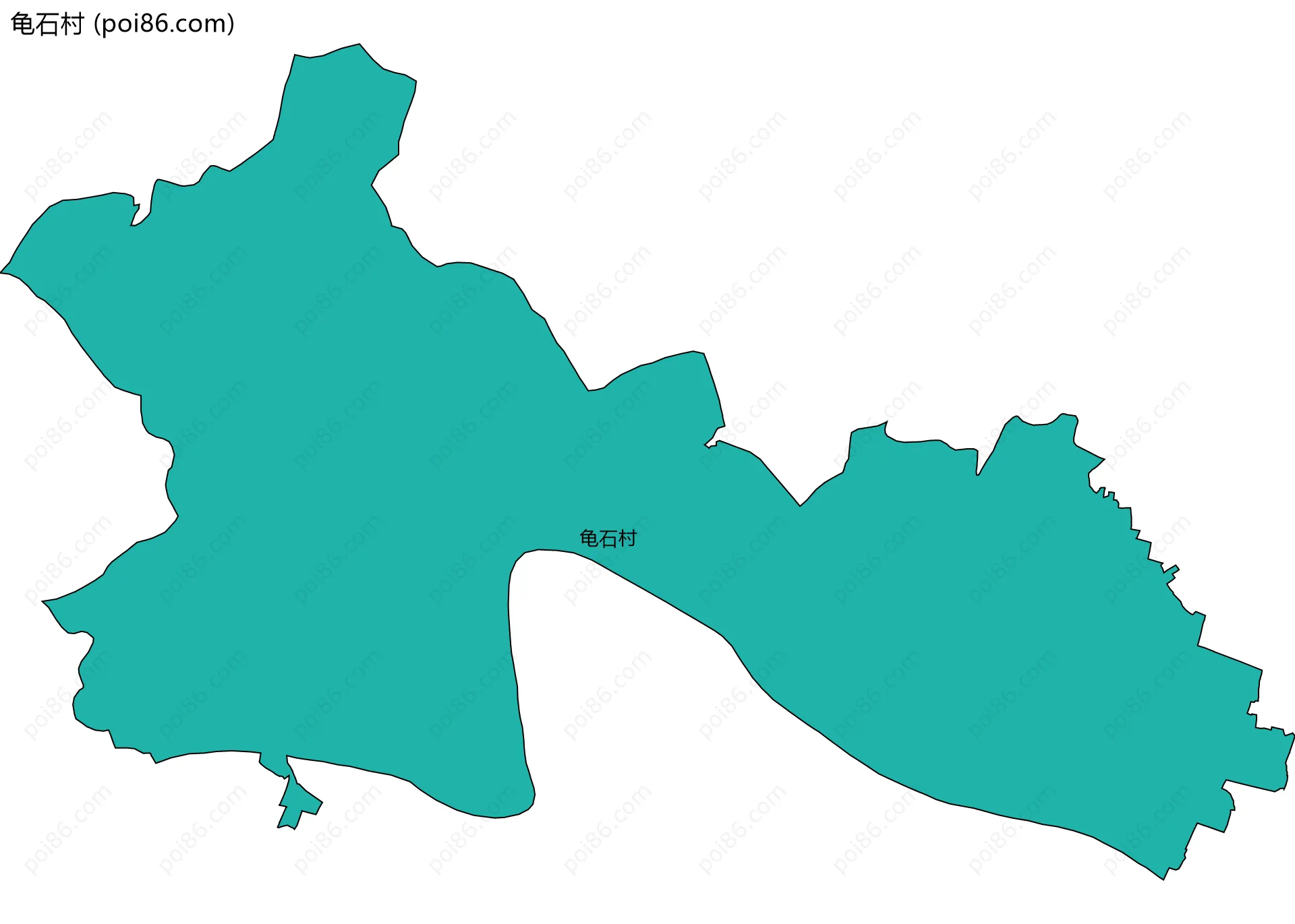 龟石村边界地图