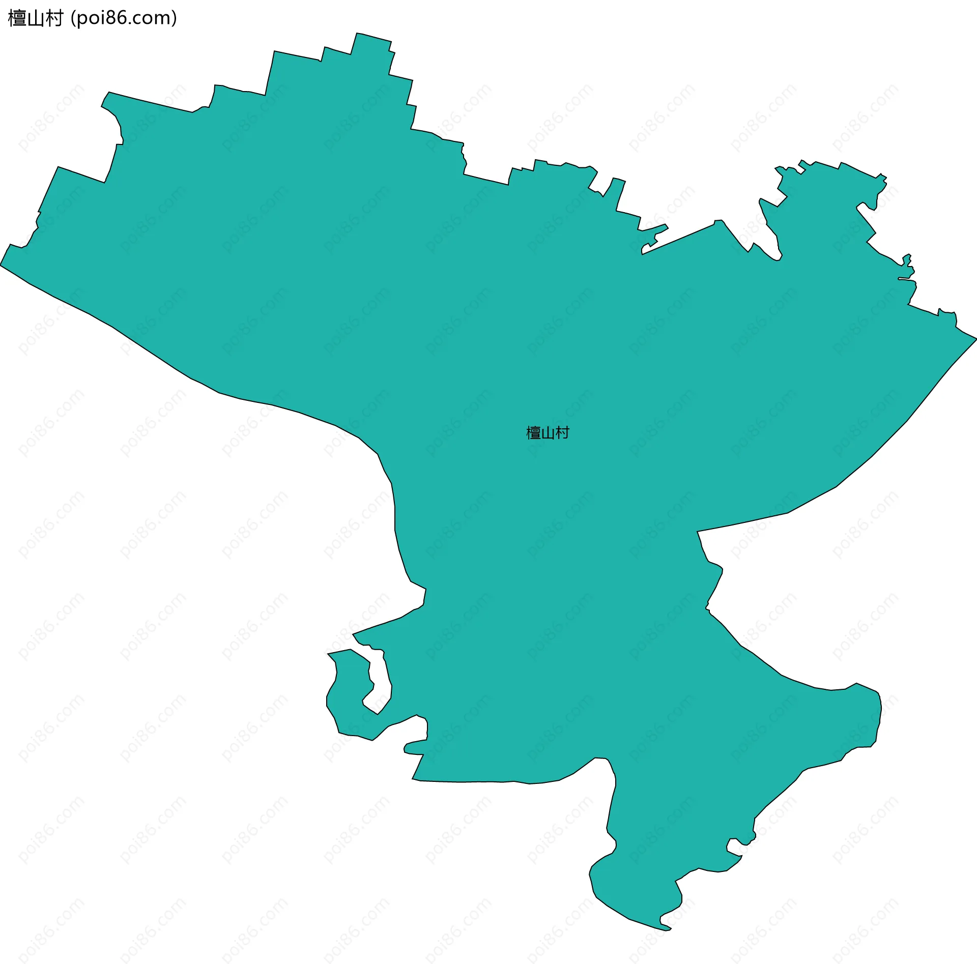 檀山村边界地图