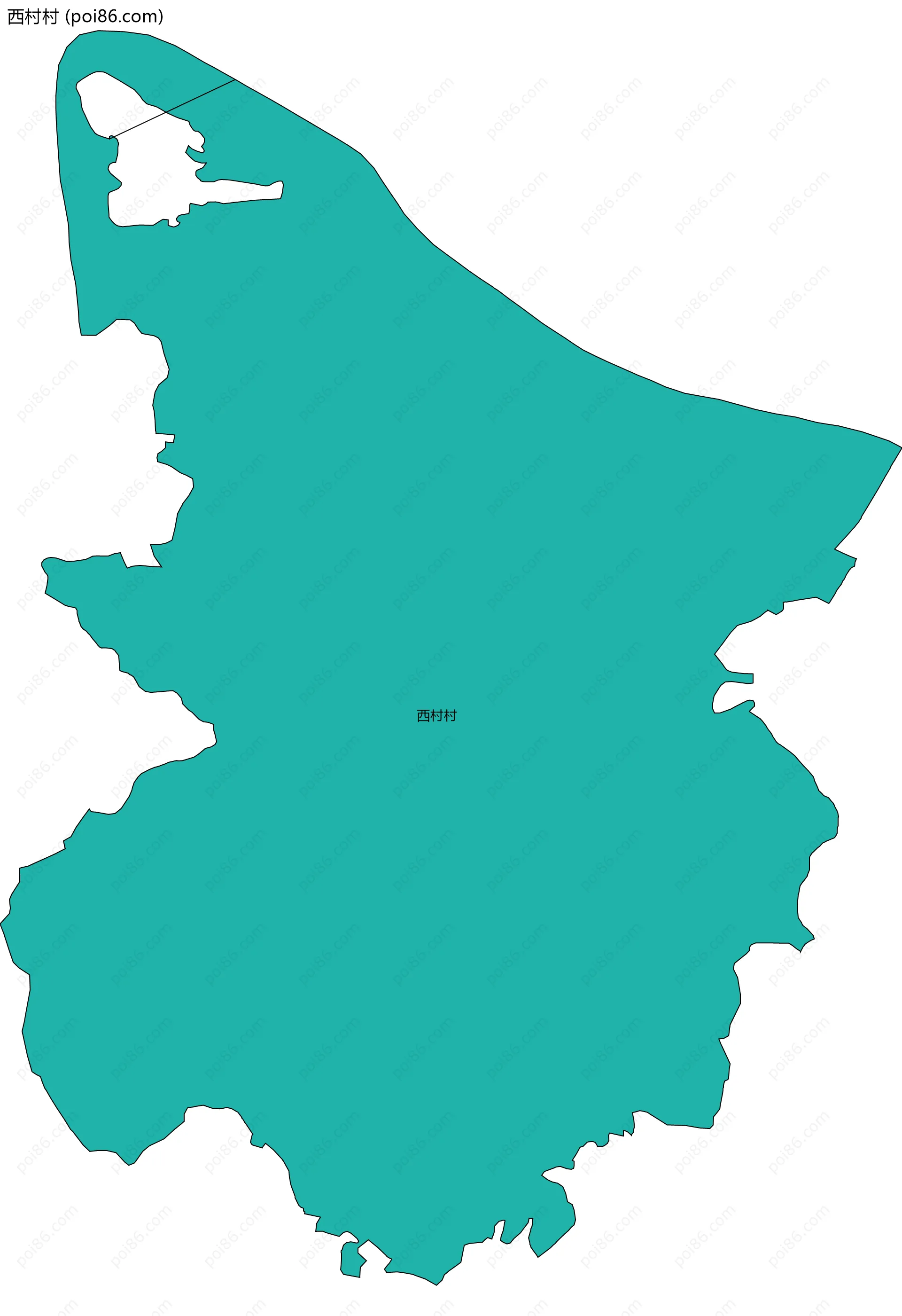 西村村边界地图