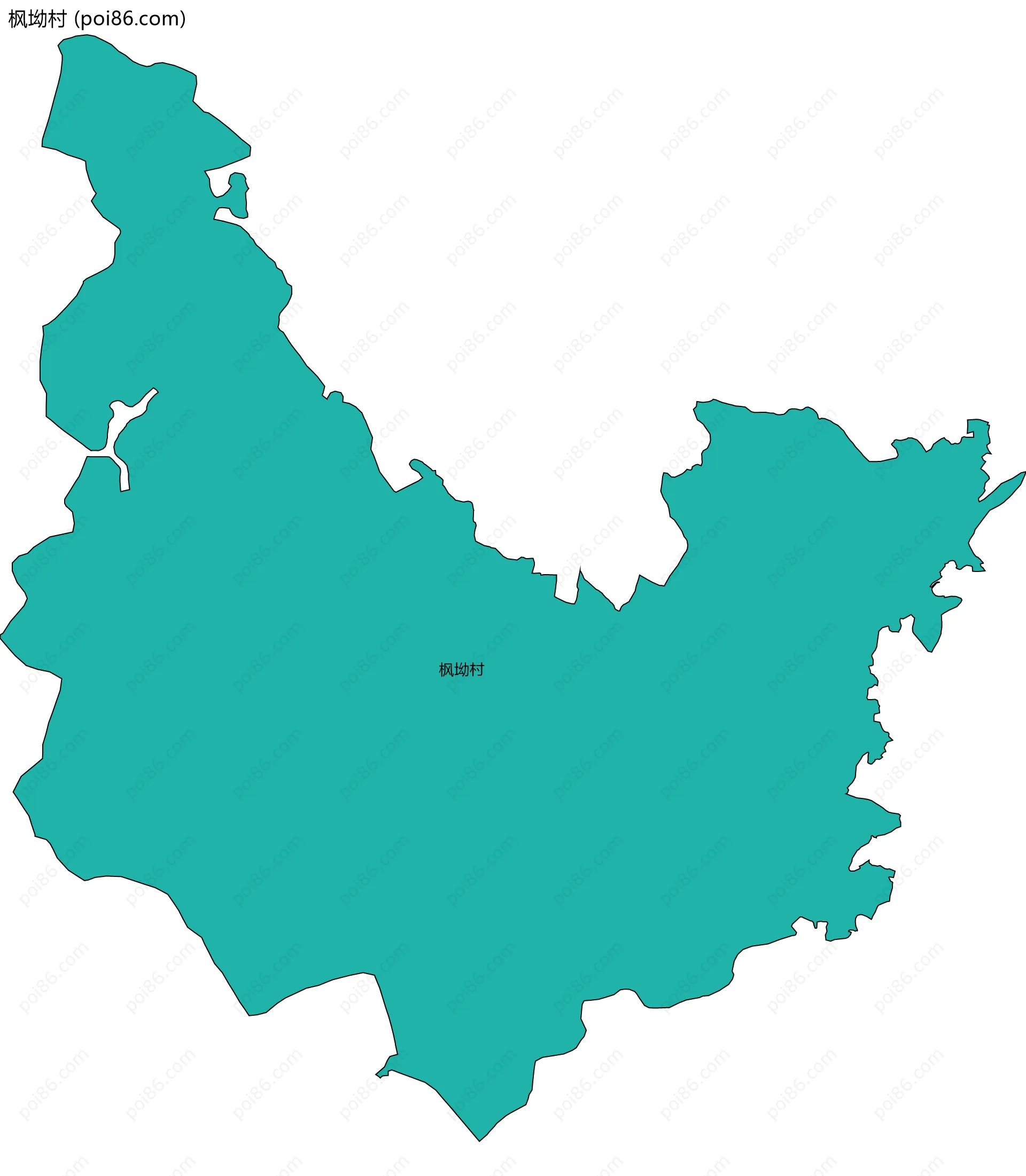 枫坳村边界地图