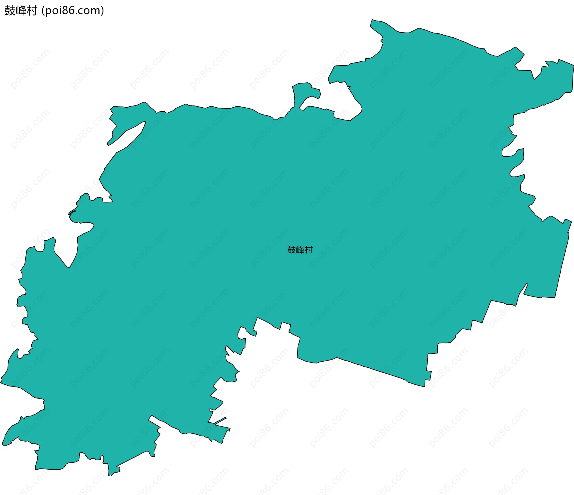 鼓峰村边界地图